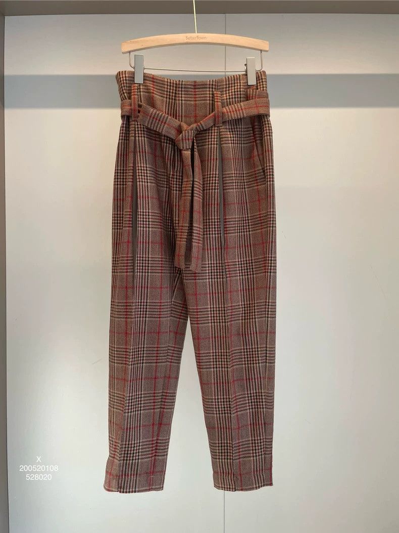 Brunello Cucinelli Brunello Cucinelli Plaid Wool Trousers - dmc Size US 34 / EU 50 - 1 Thumbnail