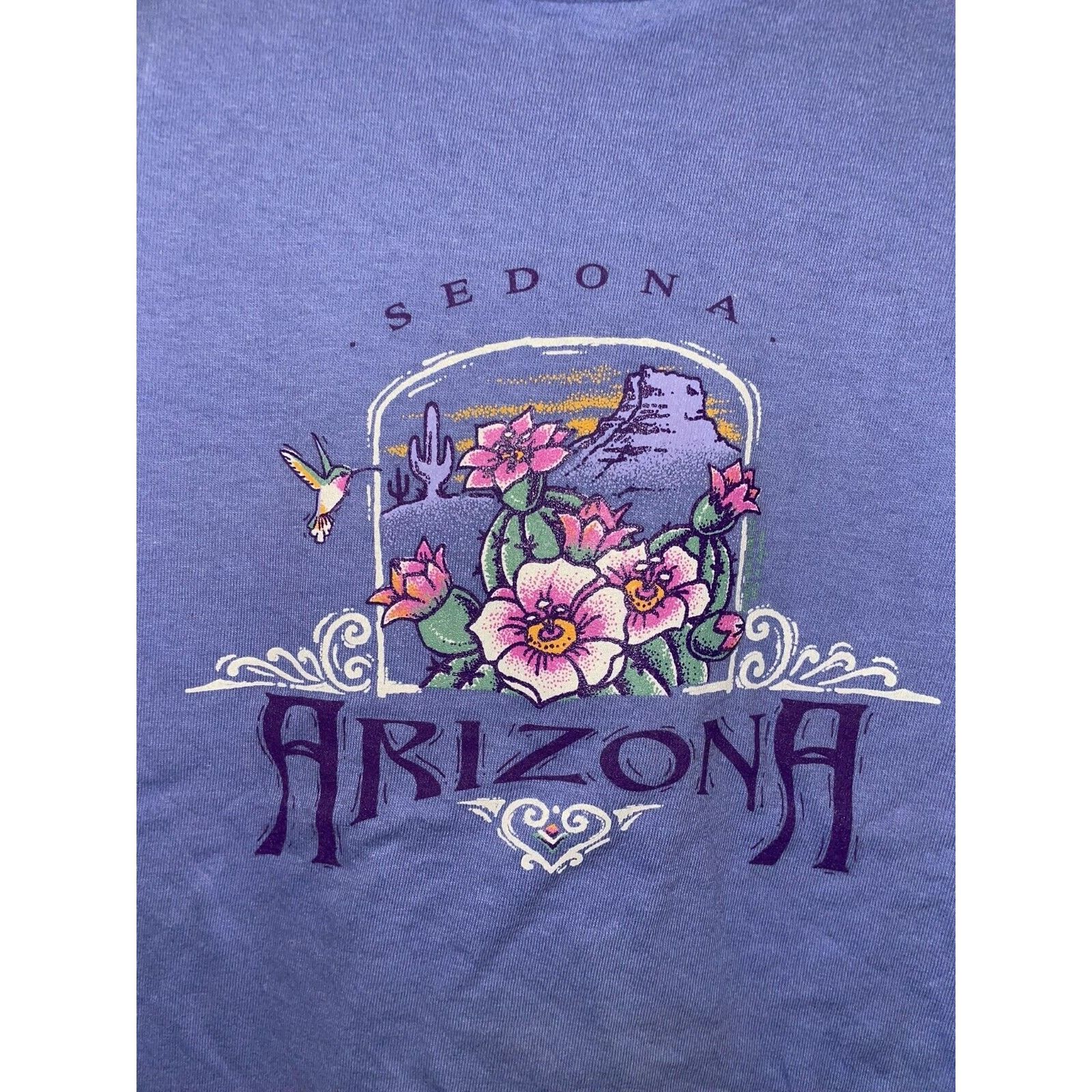 Vintage Vintage Sedona Shirt Arizona Periwinkle Blue Desert Tee 90s Size US L / EU 52-54 / 3 - 2 Thumbnail