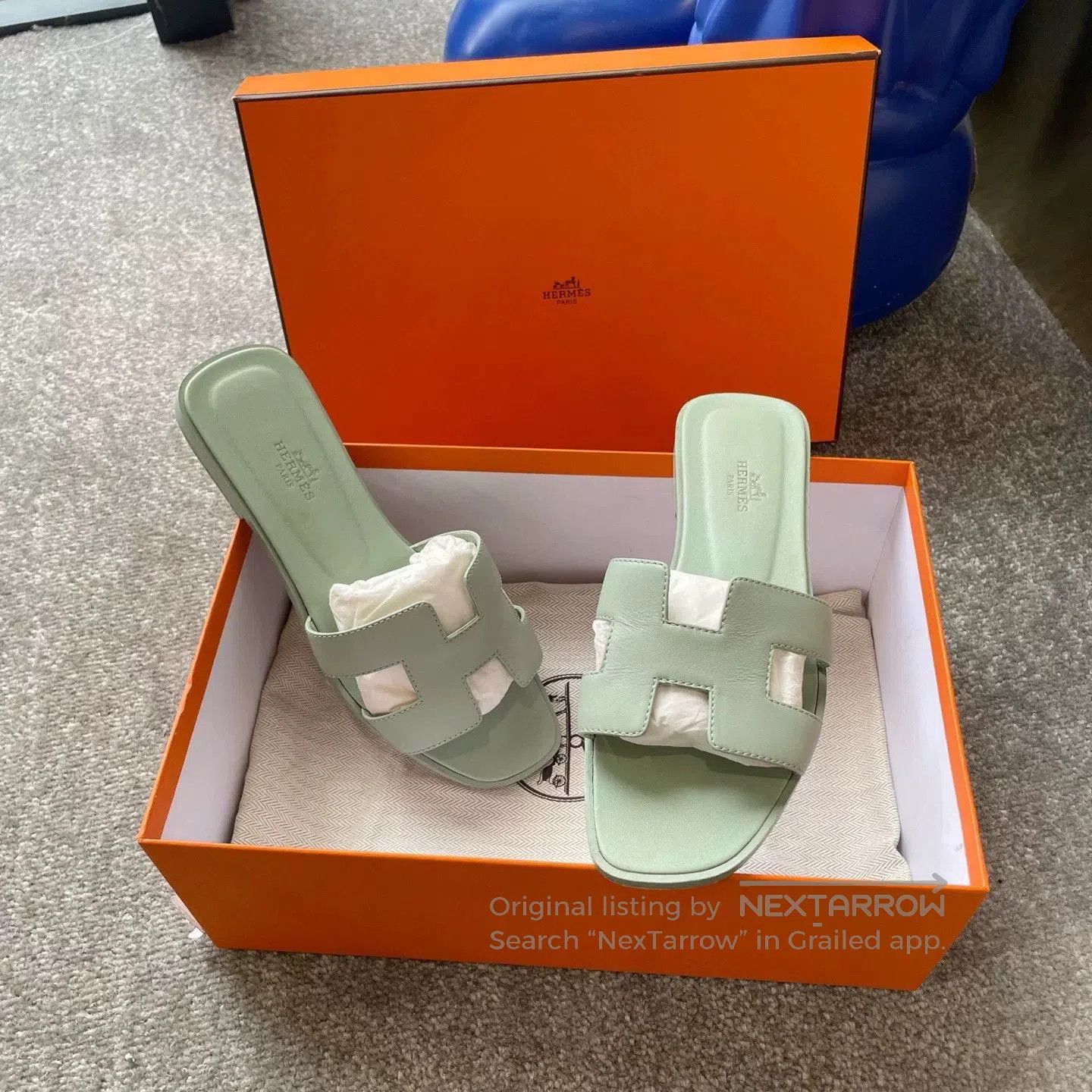 Hermes Hermès Green H Slippers. Size US 6 / IT 36 - 4 Thumbnail