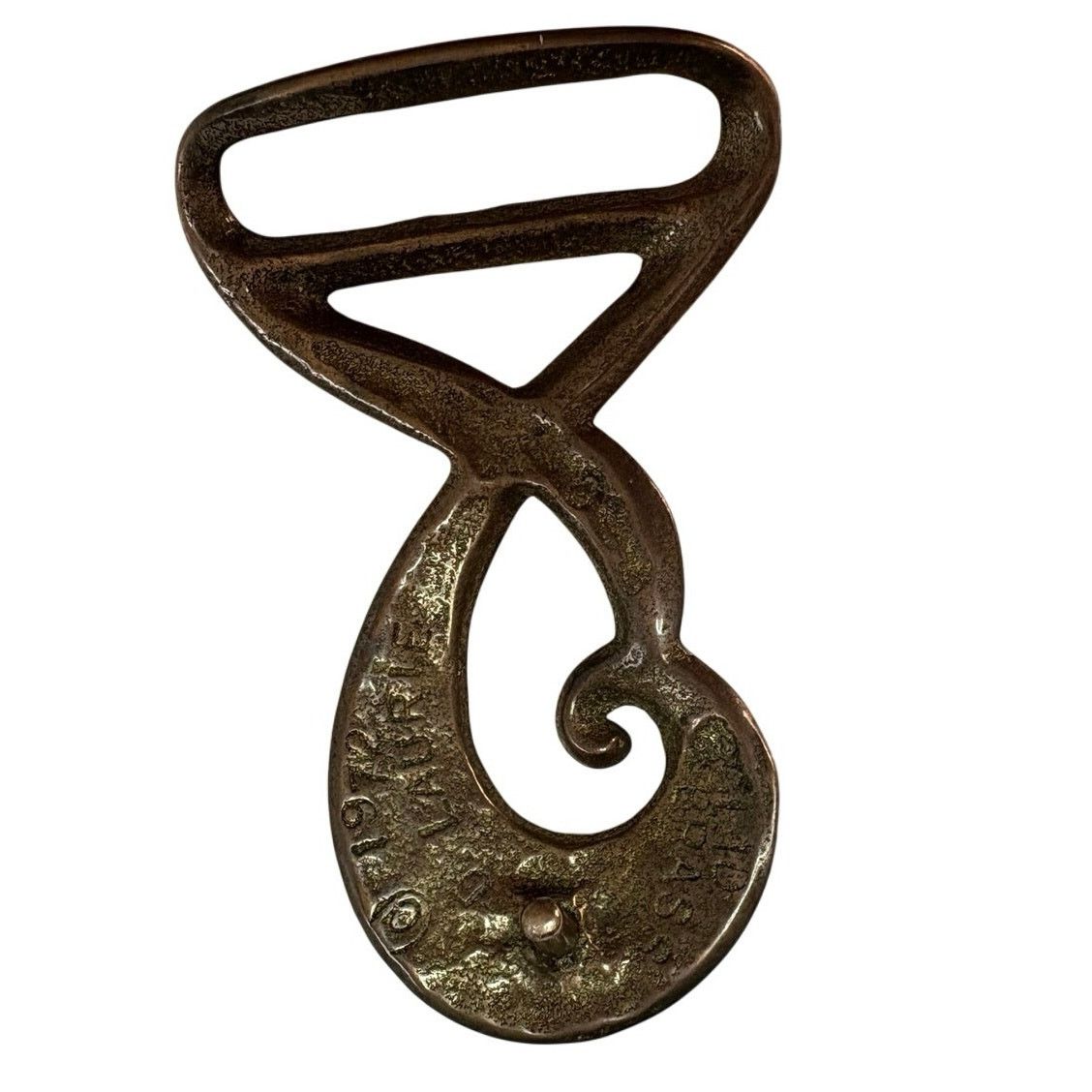 Vintage 1970s vintage brass belt buckle by Duncan Laurie 1972 Size ONE SIZE - 1 Thumbnail