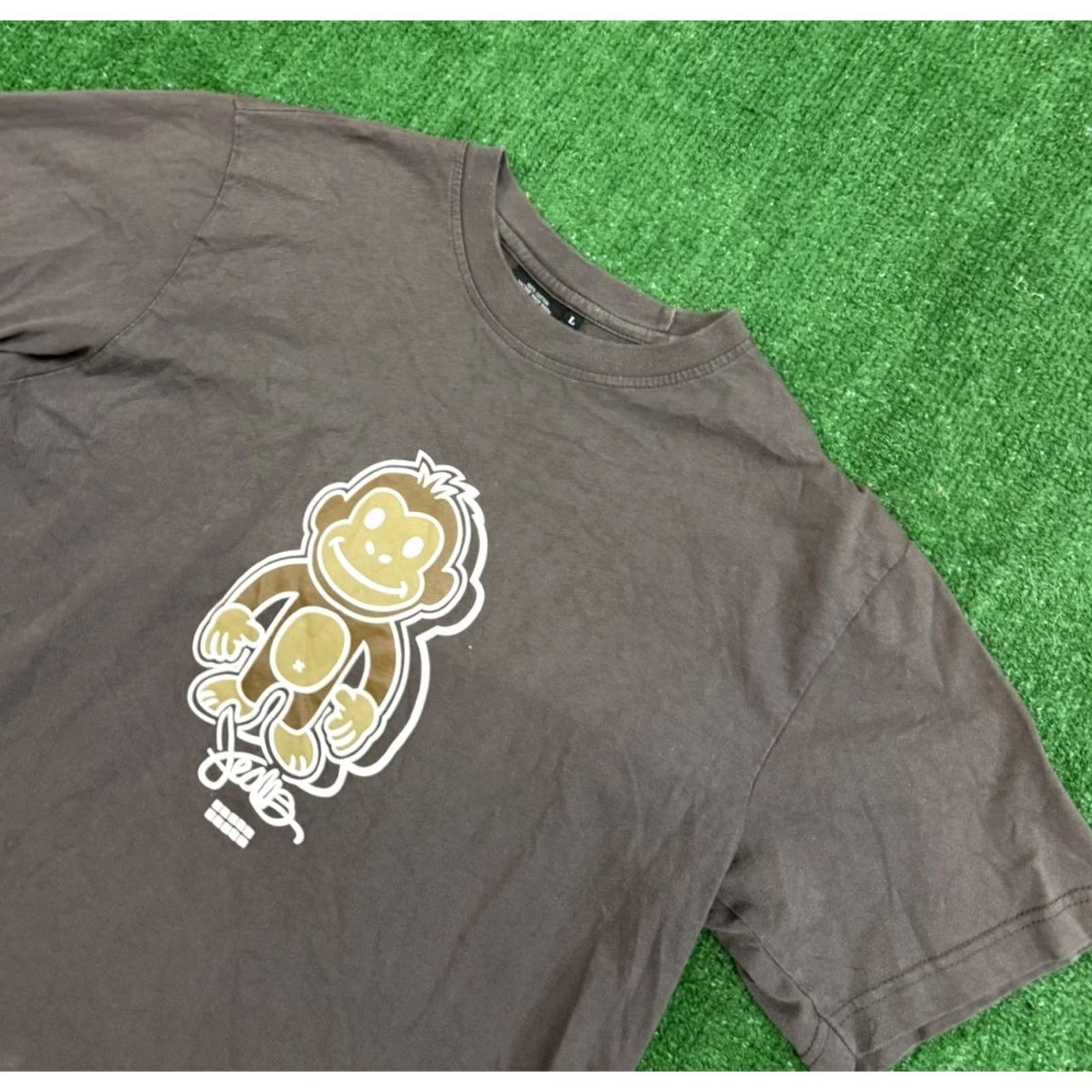 Logo 7 VINTAGE Drunknmunky T-Shirt Mens Large Graphic Print Logo Gray Short Sleeve L Men Size US L / EU 52-54 / 3 - 2 Thumbnail