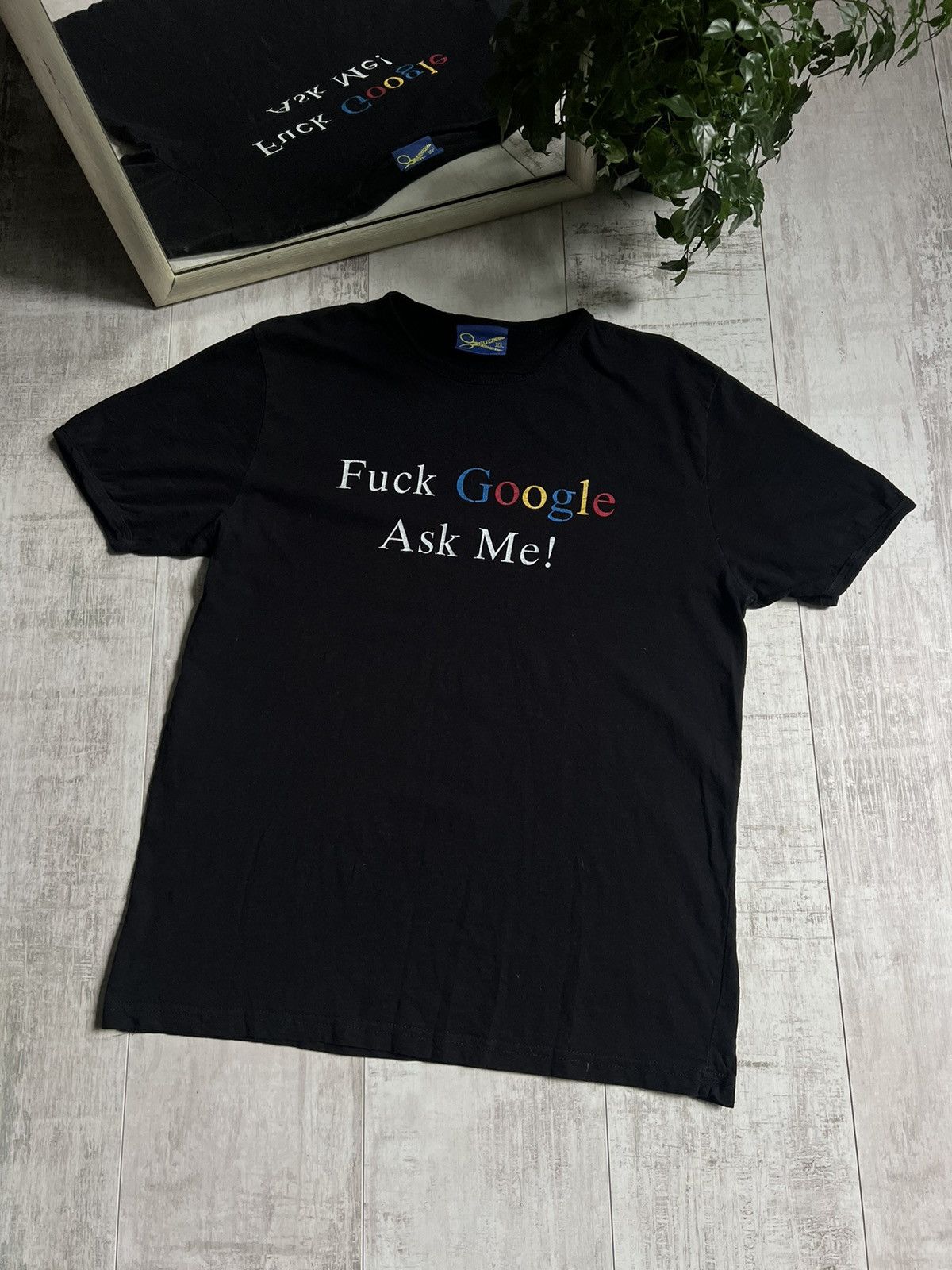 Other Vintage Y2K Humor Fuck Google Ask Me! T-Shirt Crazy Size US XL / EU 56 / 4 - 1 Thumbnail