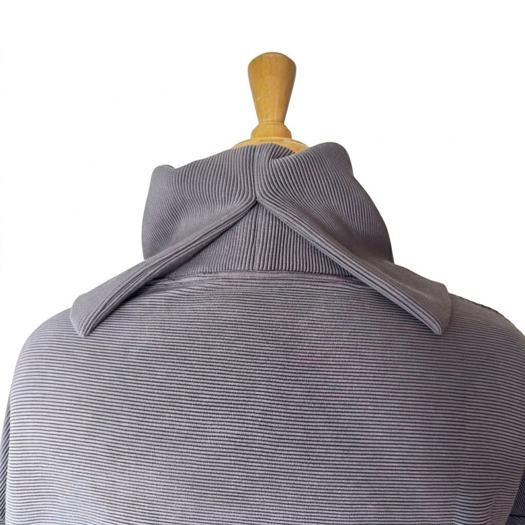 Varley VARLEY Milton Sweatshirt Deep Charcoal Gray Ribbed Ottoman Size S / US 4 / IT 40 - 4 Thumbnail