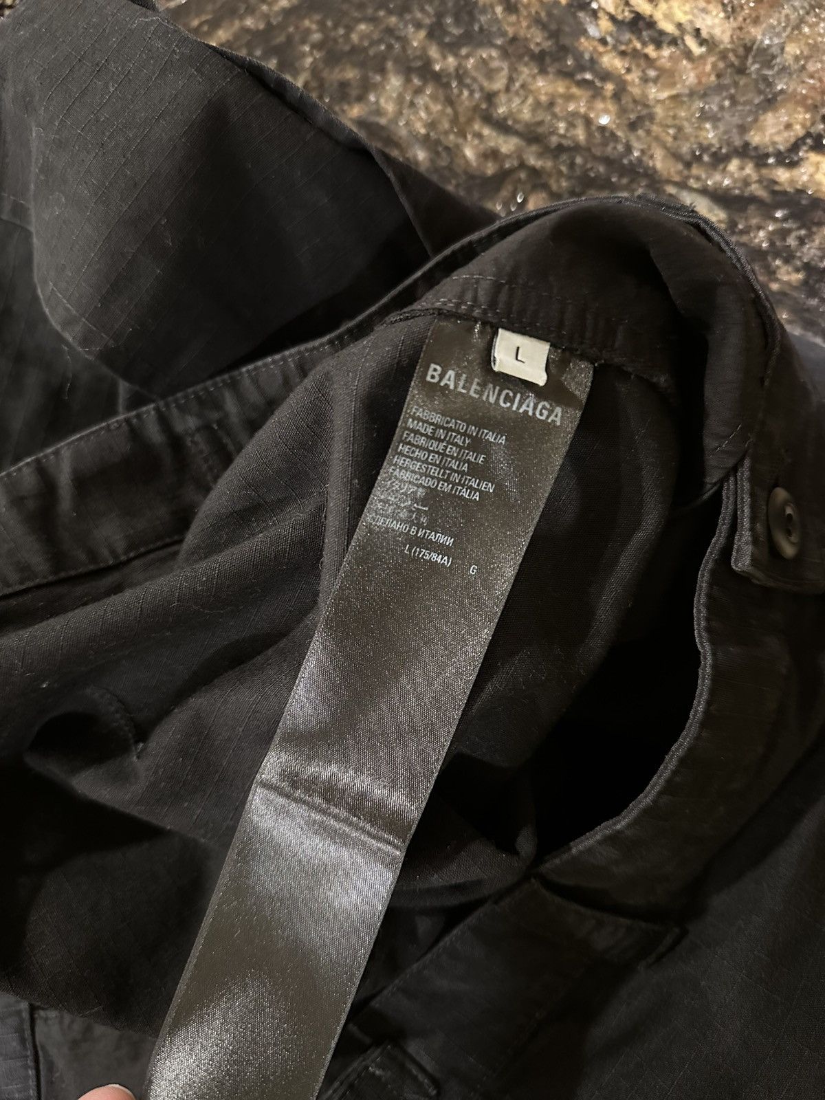 Balenciaga Balenciaga Wide Leg Black Ripstop Cargo Trousers Pants Size US 34 / EU 50 - 18 Thumbnail