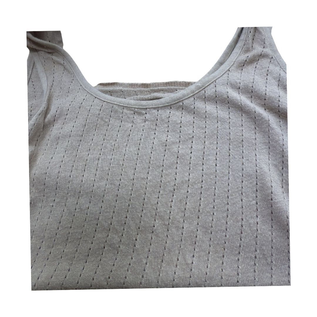 American Apparel American Apparel Nude Pink Pointelle Knit Tank Top Large Size L / US 10 / IT 46 - 6 Thumbnail