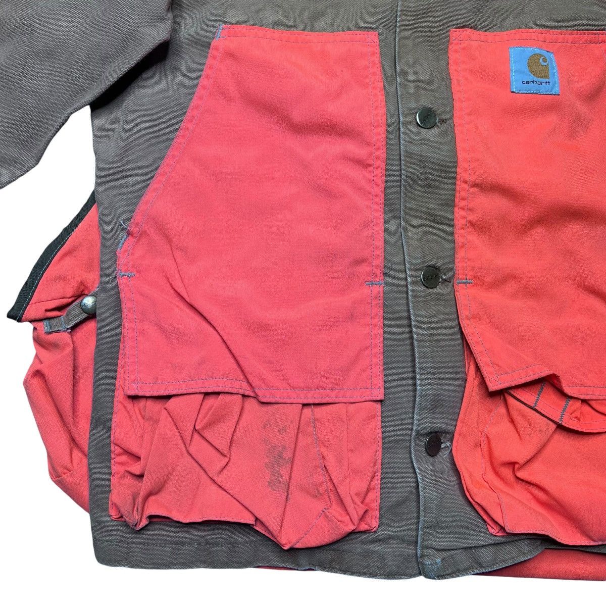 Carhartt × Vintage Vintage 1990s Carhartt Orange Duck Hunting Chore Jacket Size US M / EU 48-50 / 2 - 5 Thumbnail