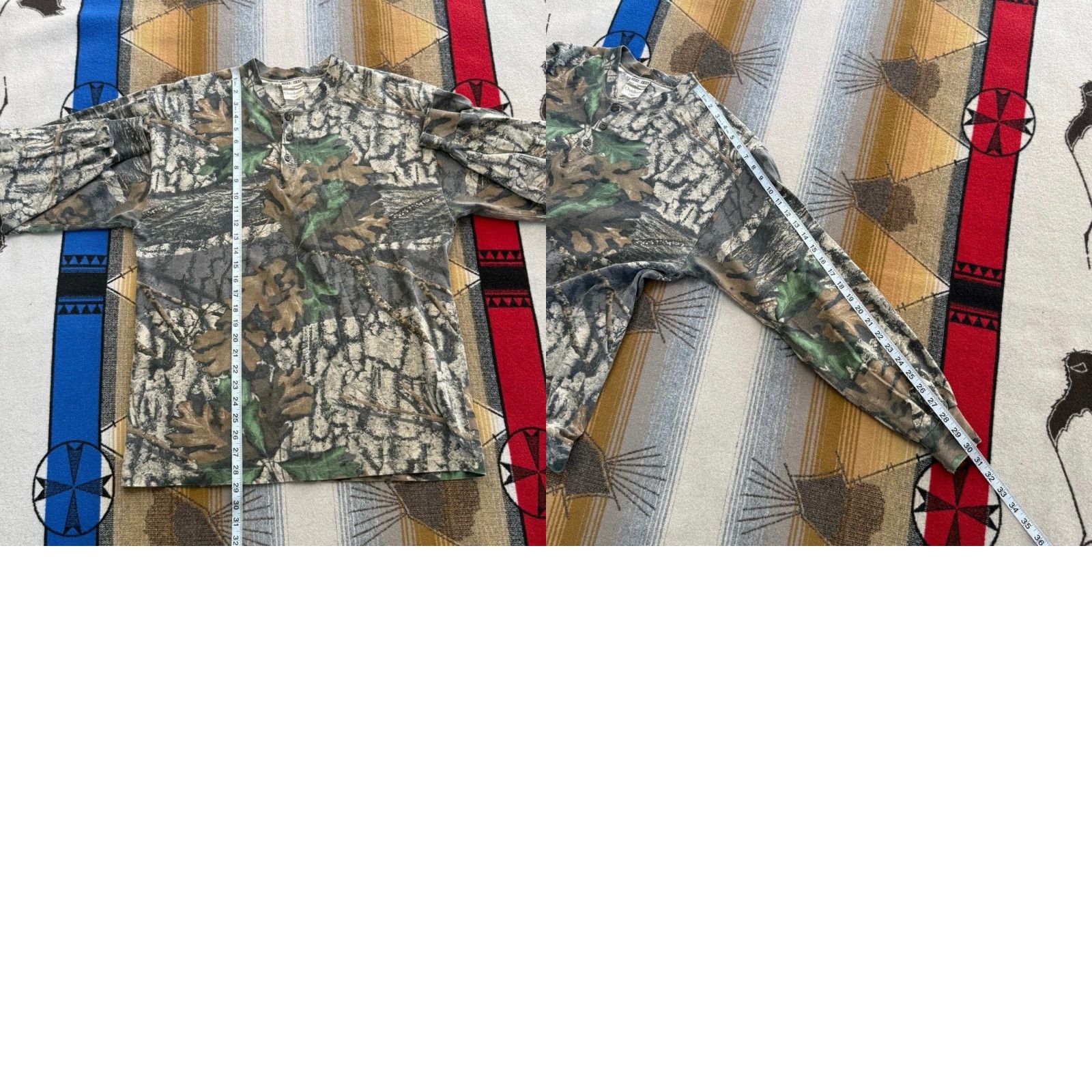 Jerzees VINTAGE Jerzees Camouflage Long Sleeve Henley Shirt Mens L Brown 90s Camouflage Hunting Outdoor 90s Size US L / EU 52-54 / 3 - 8 Thumbnail