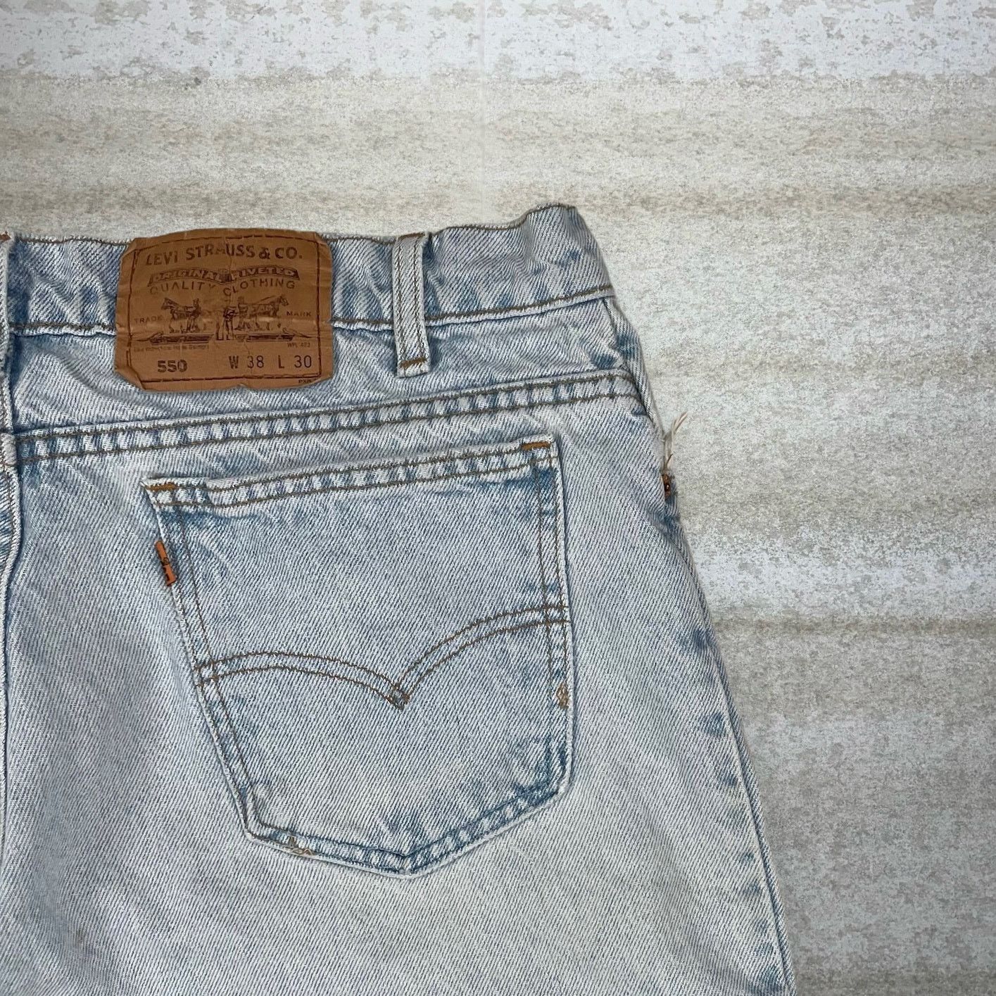 Levi's Vintage 90s Orange Tab Levis Jeans 38x30 Relaxed Light Wash Size US 38 / EU 54 - 3 Thumbnail