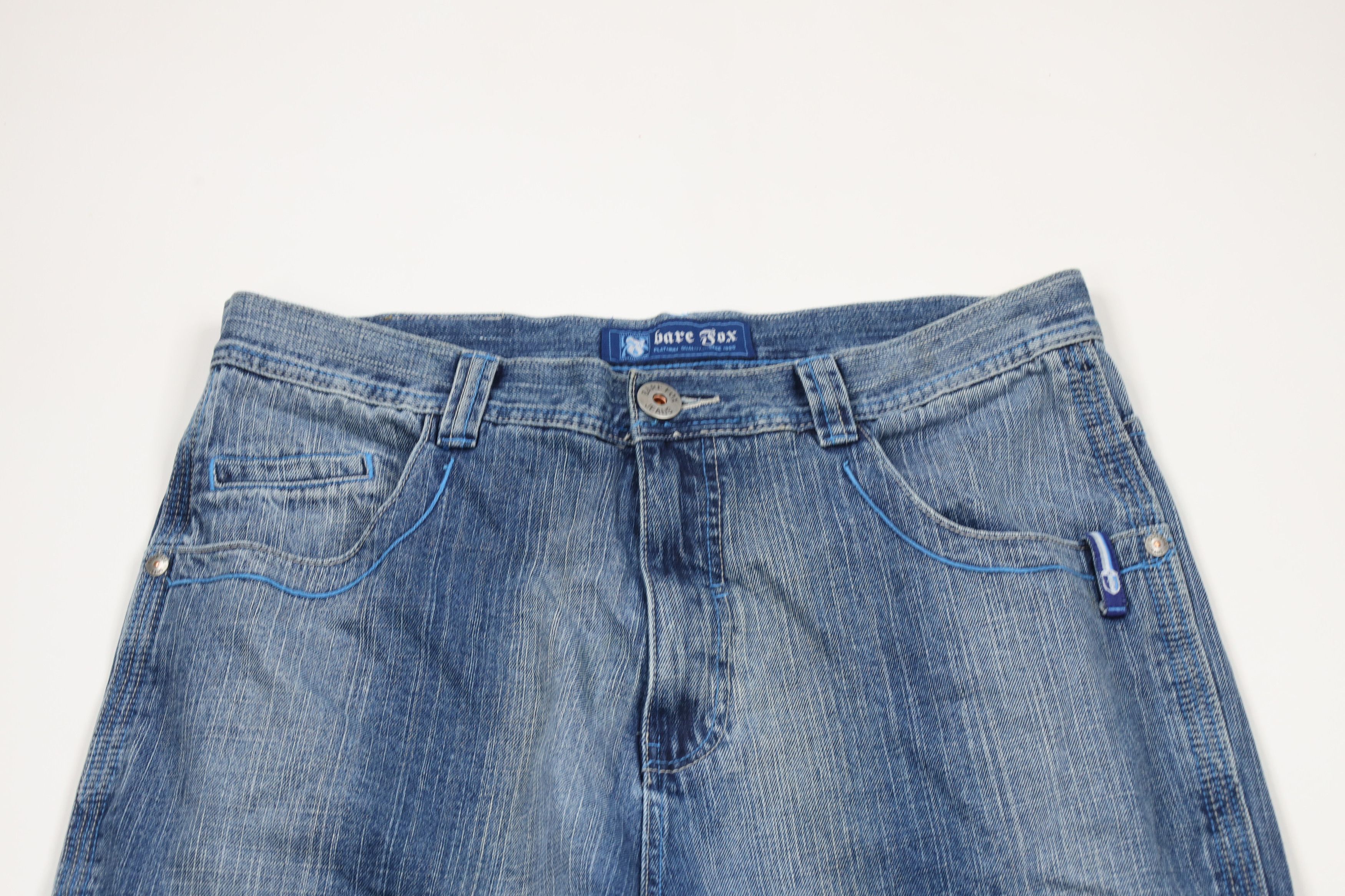 Vintage Vintage 90s Y2K Streetwear Wide Leg Denim Jeans Blue Cotton Size US 36 / EU 52 - 2 Thumbnail