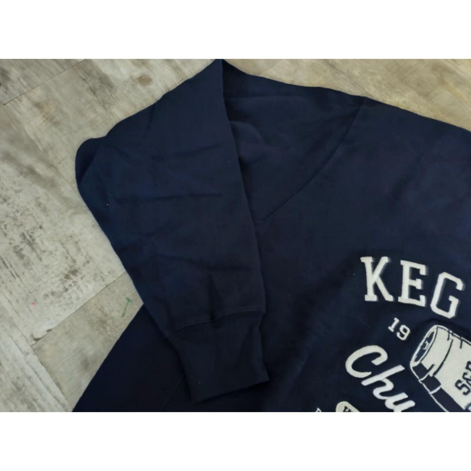 Vintage VINTAGE Steve & Barry's Sweatshirt XL Men’s Y2K College Beer 90s Fleece Pullover All Seasons Size US XL / EU 56 / 4 - 5 Thumbnail