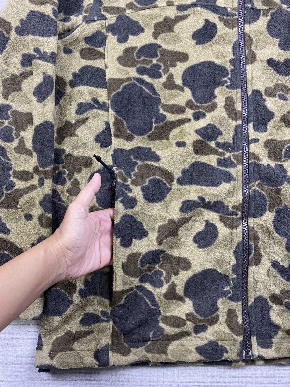 Columbia × Japanese Brand × Vintage Vintage Columbia Duck Camo Fleece Jacket Size US M / EU 48-50 / 2 - 7 Thumbnail