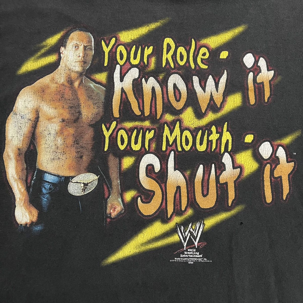 Vintage × WWE Vintage The Rock WWE Your Role Know It Your Mouth Shut It Size US XL / EU 56 / 4 - 4 Thumbnail