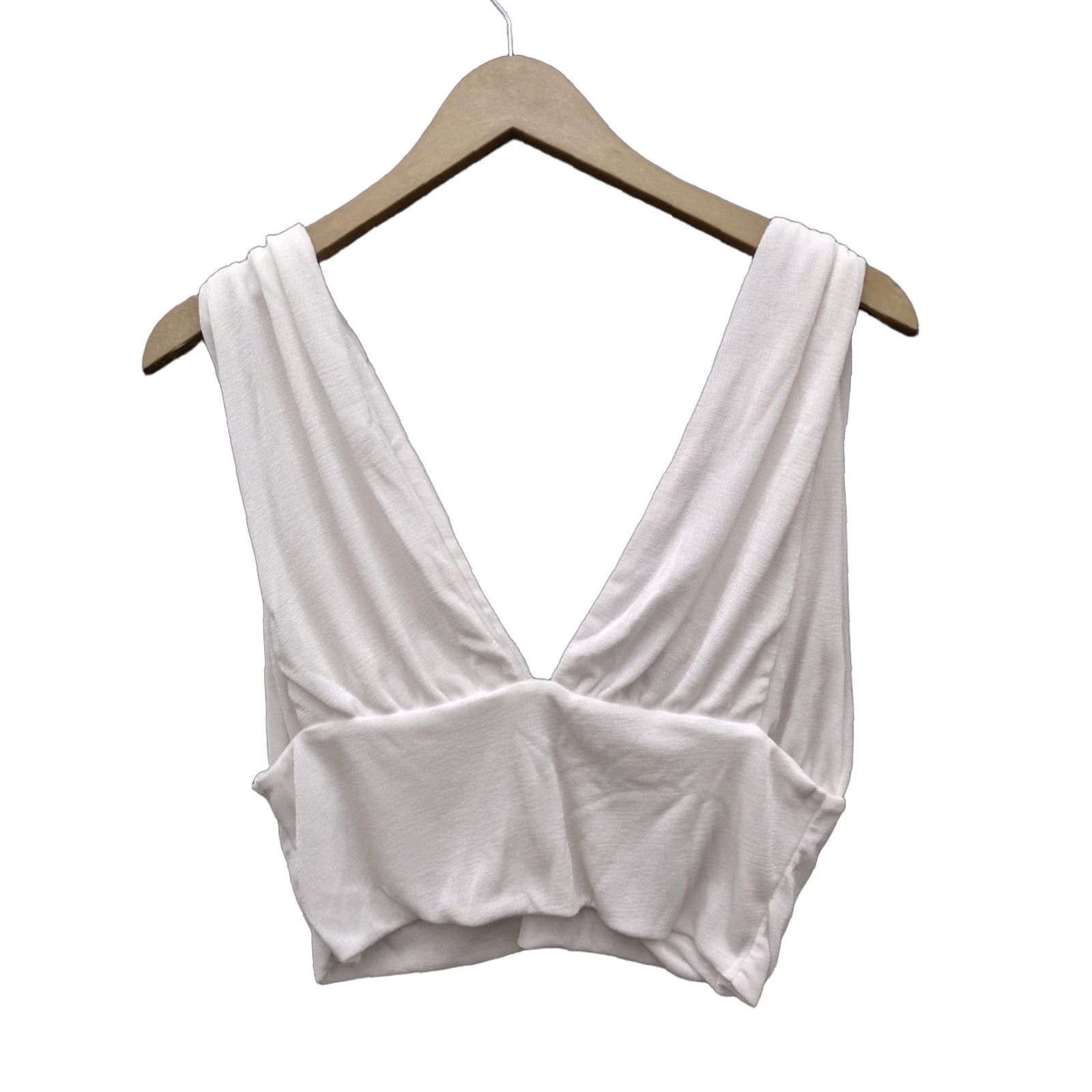 Superga Women's Tank Shirt XS XL Color White V-Neck Plunging Crop? Size S / US 4 / IT 40 - 1 Thumbnail