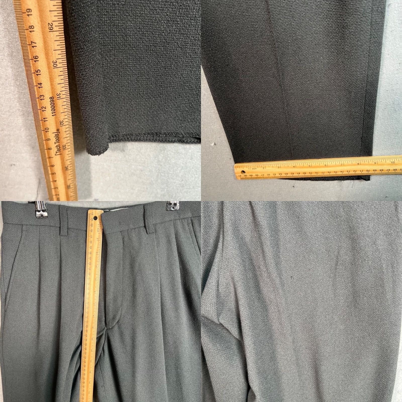 Vintage Omphalos Mens Pants Dress Gray 32 Polyester Rayon NEW! Pleated Front Straight Slash Pockets Inseam 34in Vintage: No Size US 32 / EU 48 - 8 Thumbnail