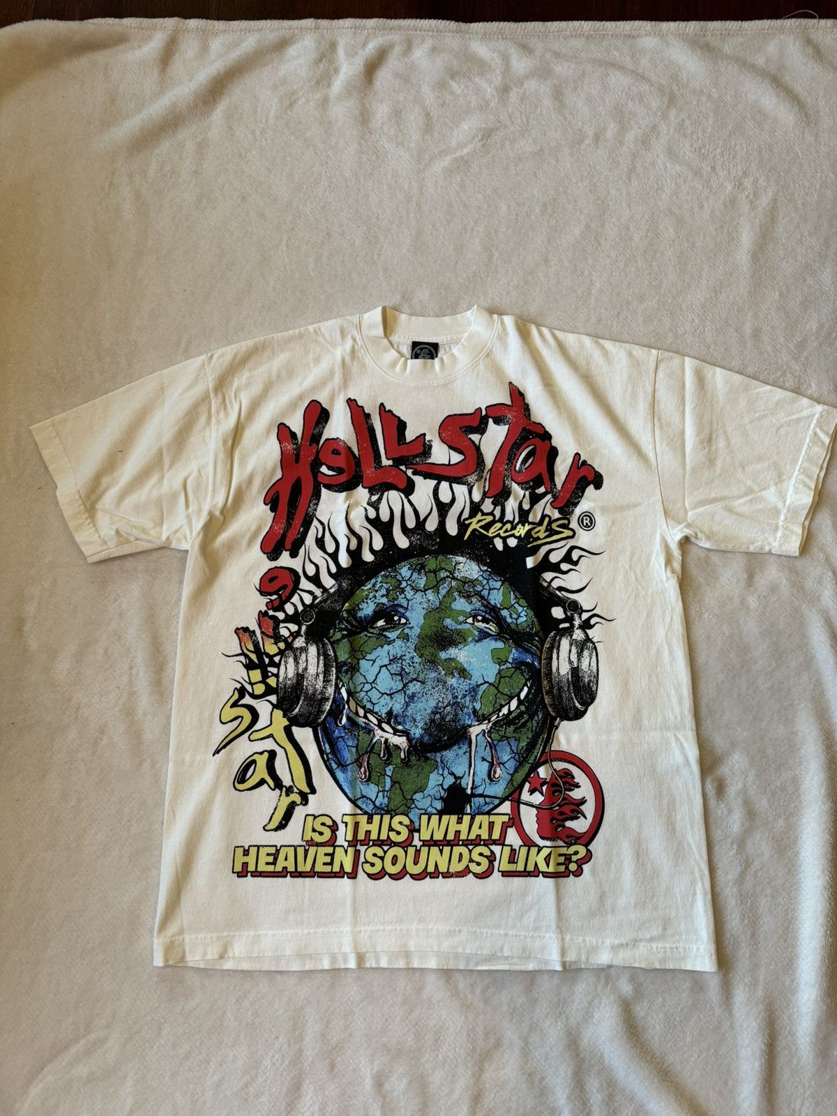 image of Hellstar Heaven On Earth Tee in Cream, Men's (Size Large)