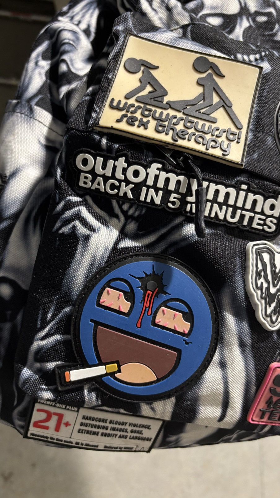 Other Wrstwrstwrst Skull Patches Backpack Size ONE SIZE - 4 Thumbnail