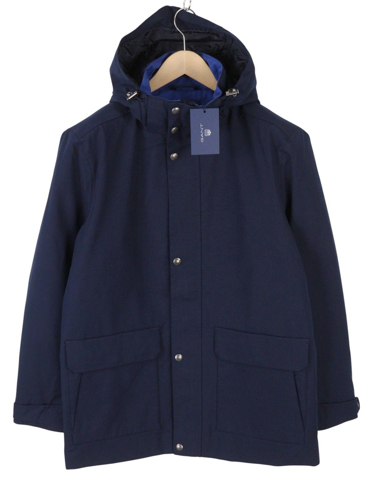 Gant ROUGH WEATHER SLICKER M Dusk Blue Hooded Jacket 87270 Size US M / EU 48-50 / 2 - 1 Thumbnail