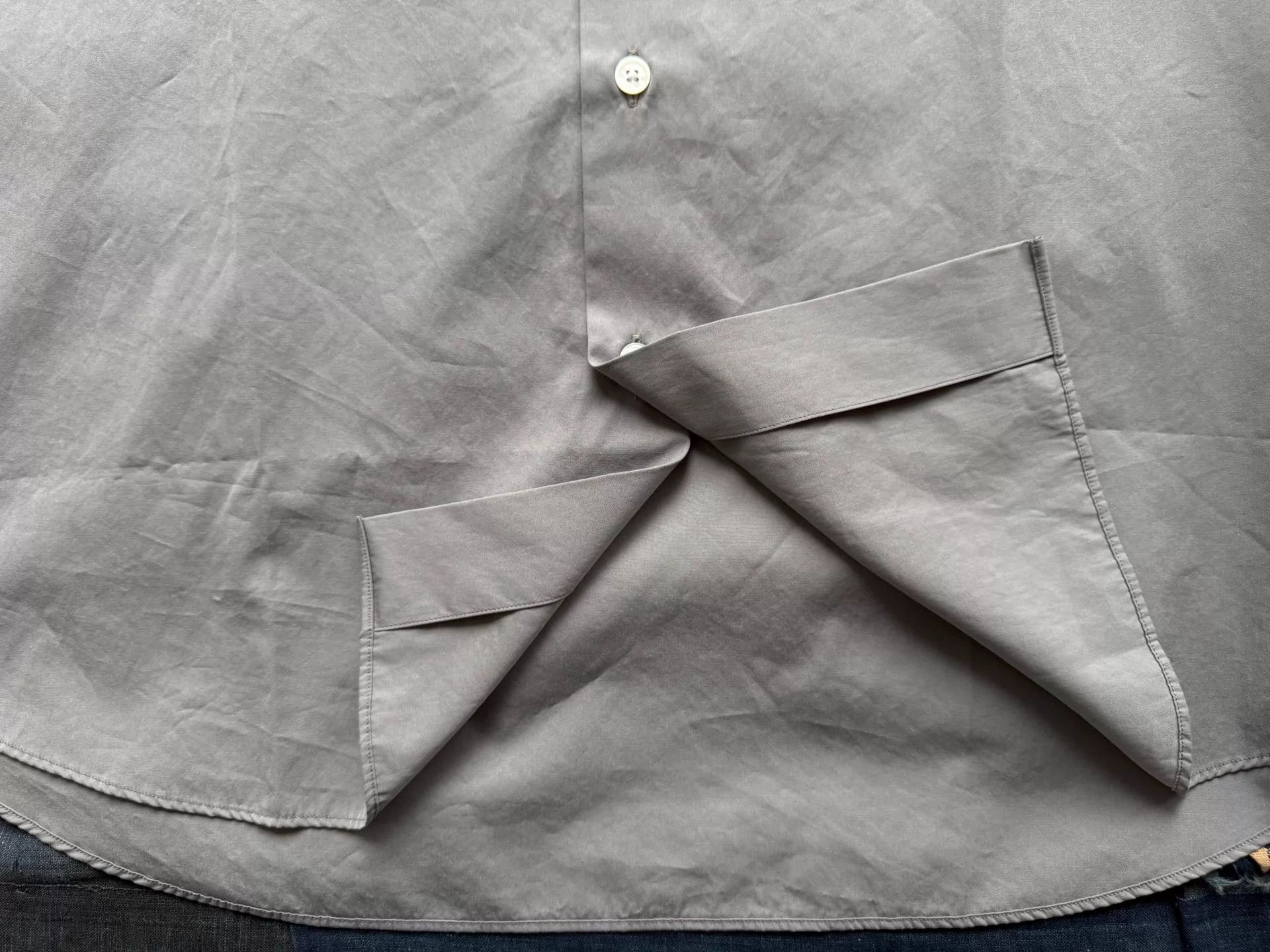 A.PRESSE A.PRESSE 25SS Collarless LS Shirt Gray 2 Size US M / EU 48-50 / 2 - 7 Thumbnail