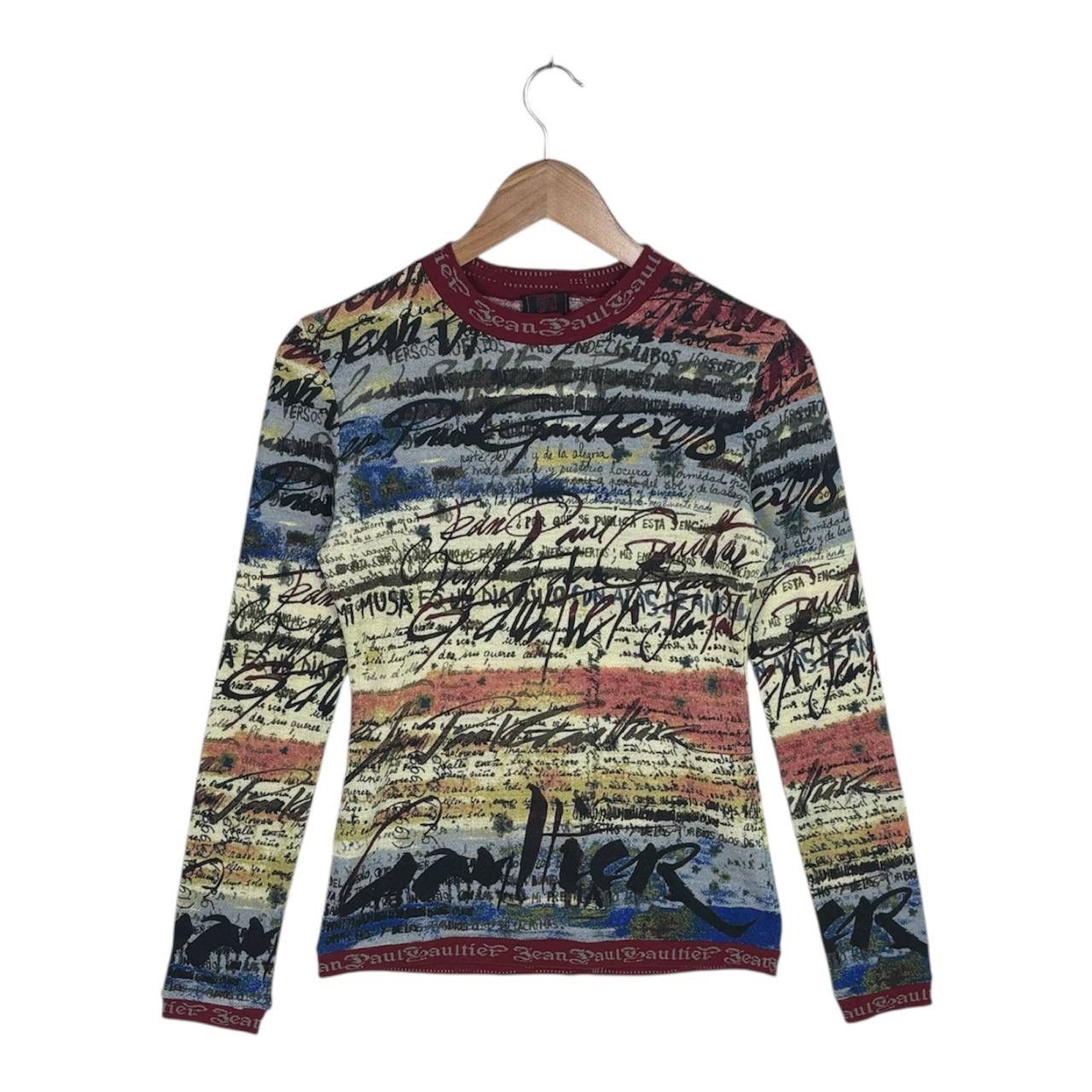 Jean Paul Gaultier JEAN PAUL GAULTIER SS98 CALLIGRAPHY SWEATER JPG MAILLE Size US S / EU 44-46 / 1 - 1 Thumbnail