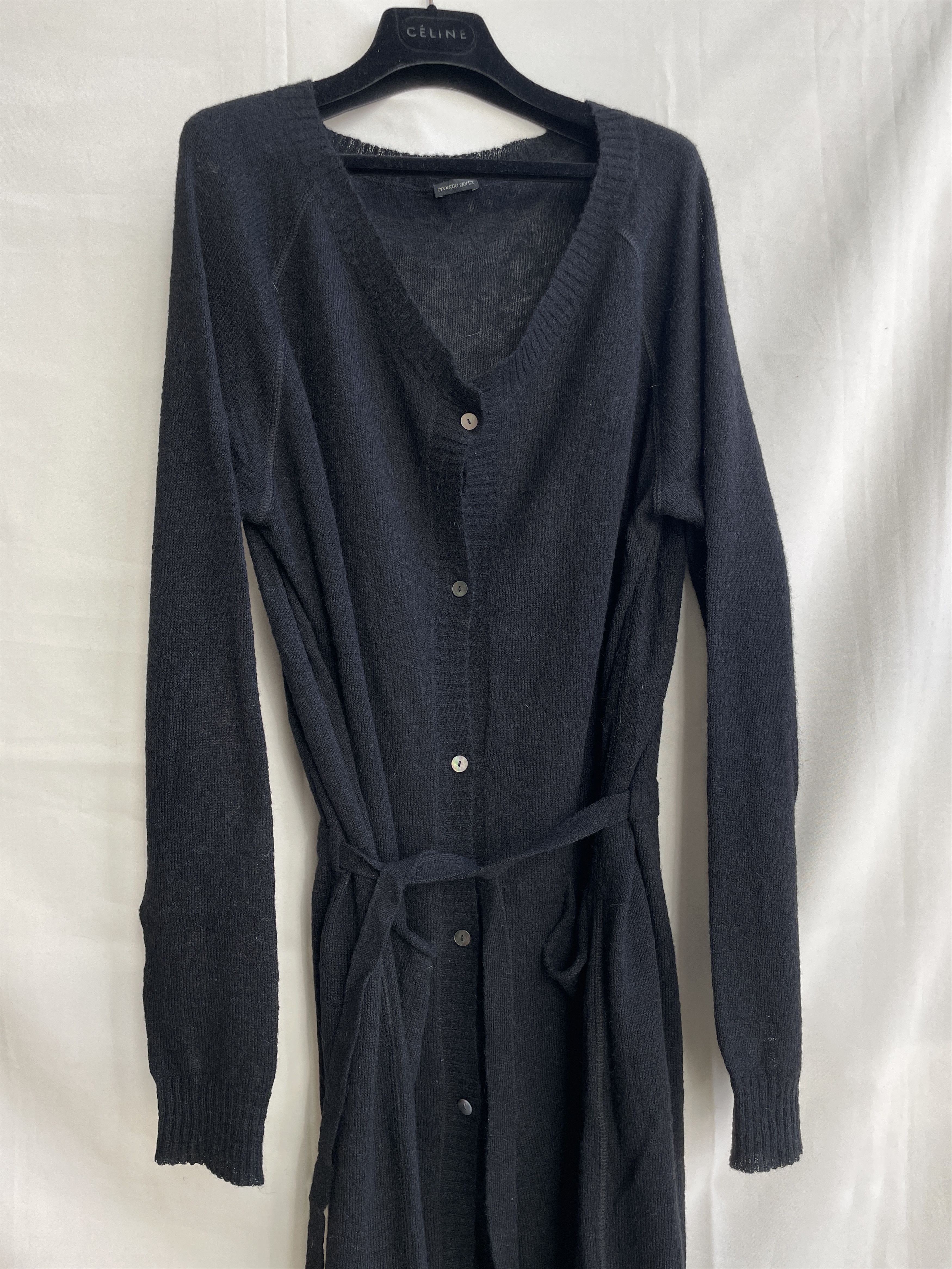 Annette Gortz Annette Gortz Baby Alpaca Blend Belted Long Cardigan Size L / US 10 / IT 46 - 3 Thumbnail