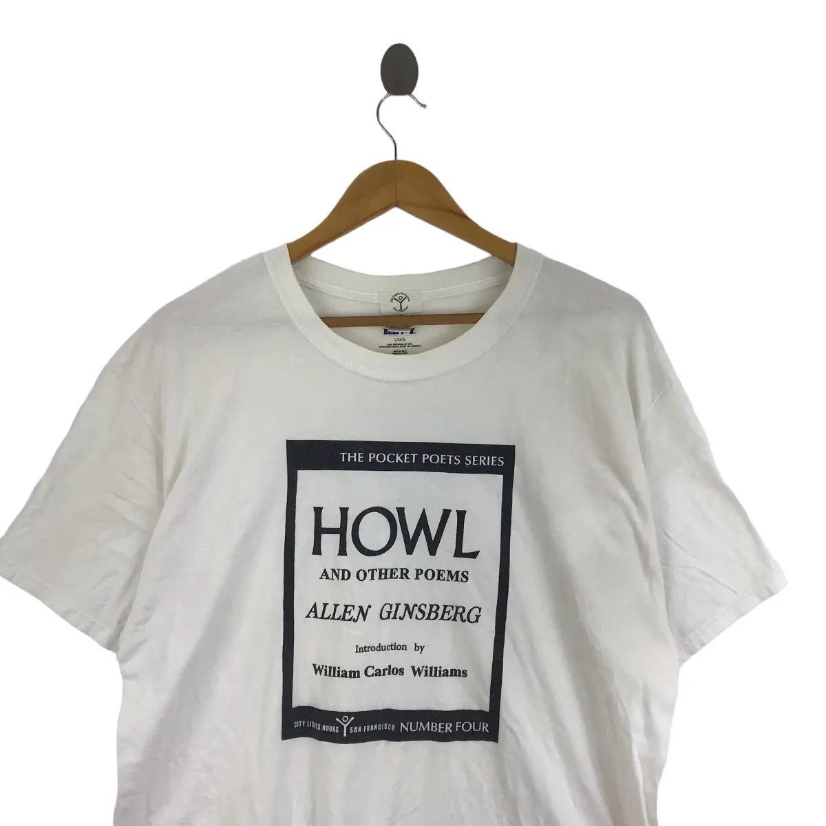 Vintage Vtg HOWL ALLEN GINSBERG Starving Hysterical Naked Tee Shirt Size US L / EU 52-54 / 3 - 3 Thumbnail