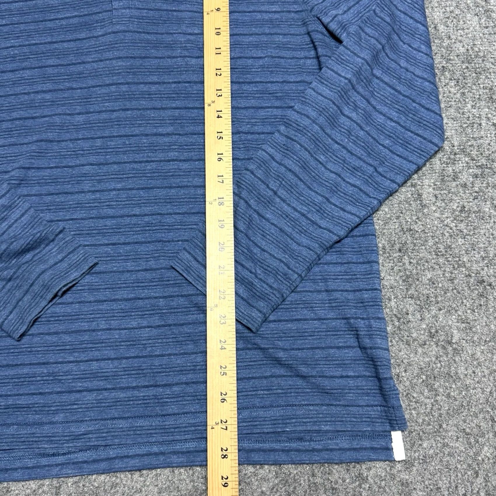 johnnie-O johnnie-O Shirt Mens Large Blue Striped Henley Long Sleeve Cotton Pullover Size US L / EU 52-54 / 3 - 6 Thumbnail