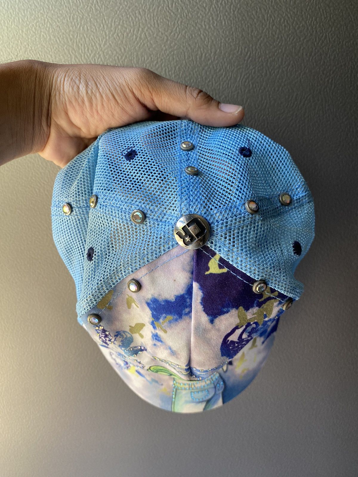 Christian Audigier × Vintage crystal rock by christian audigier glitter trucker hat Size ONE SIZE - 3 Thumbnail