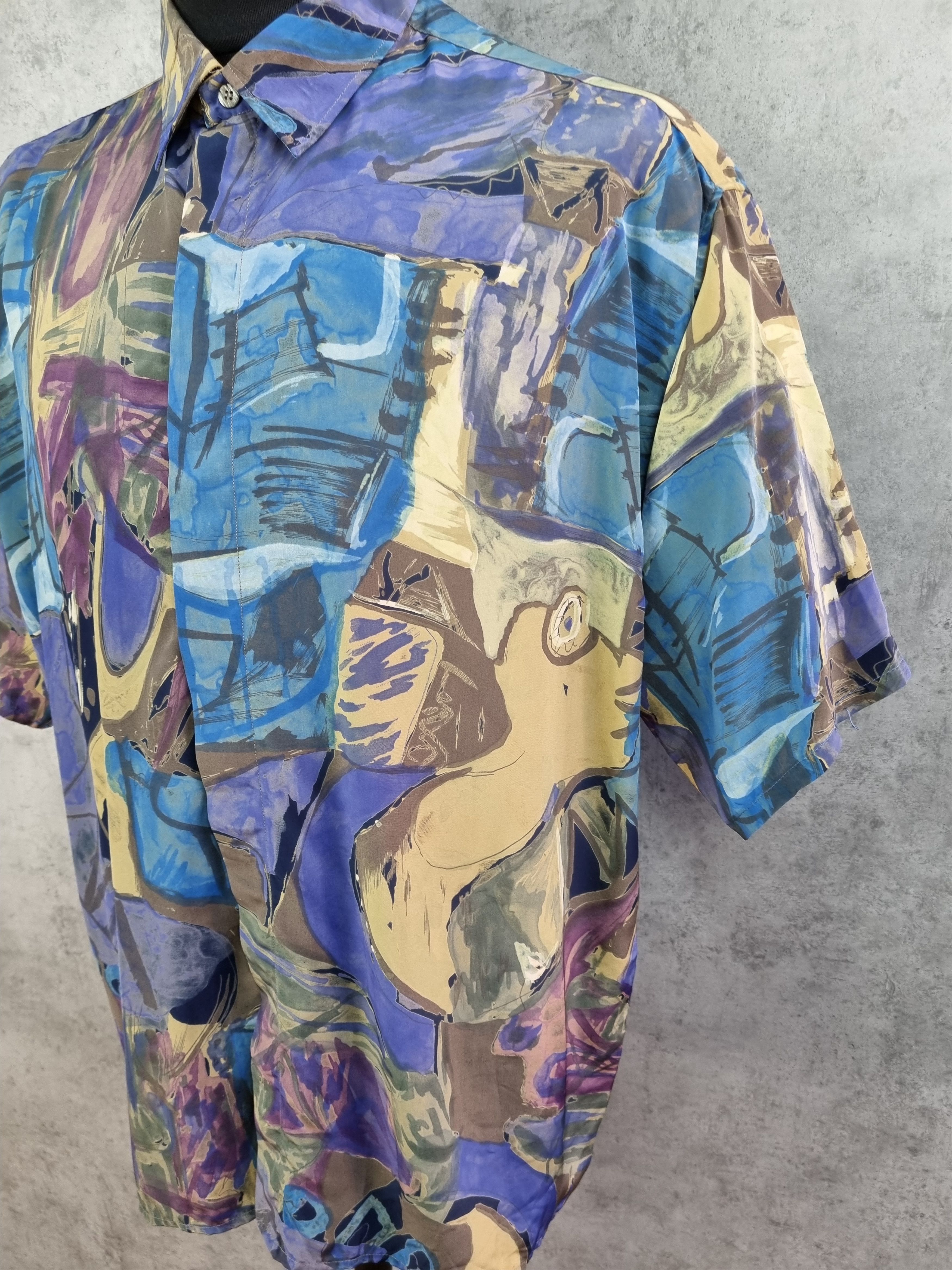 Other 90s Vintage Abstract Design Shirt Feels like SILK Dior Size US XXL / EU 58 / 5 - 6 Thumbnail