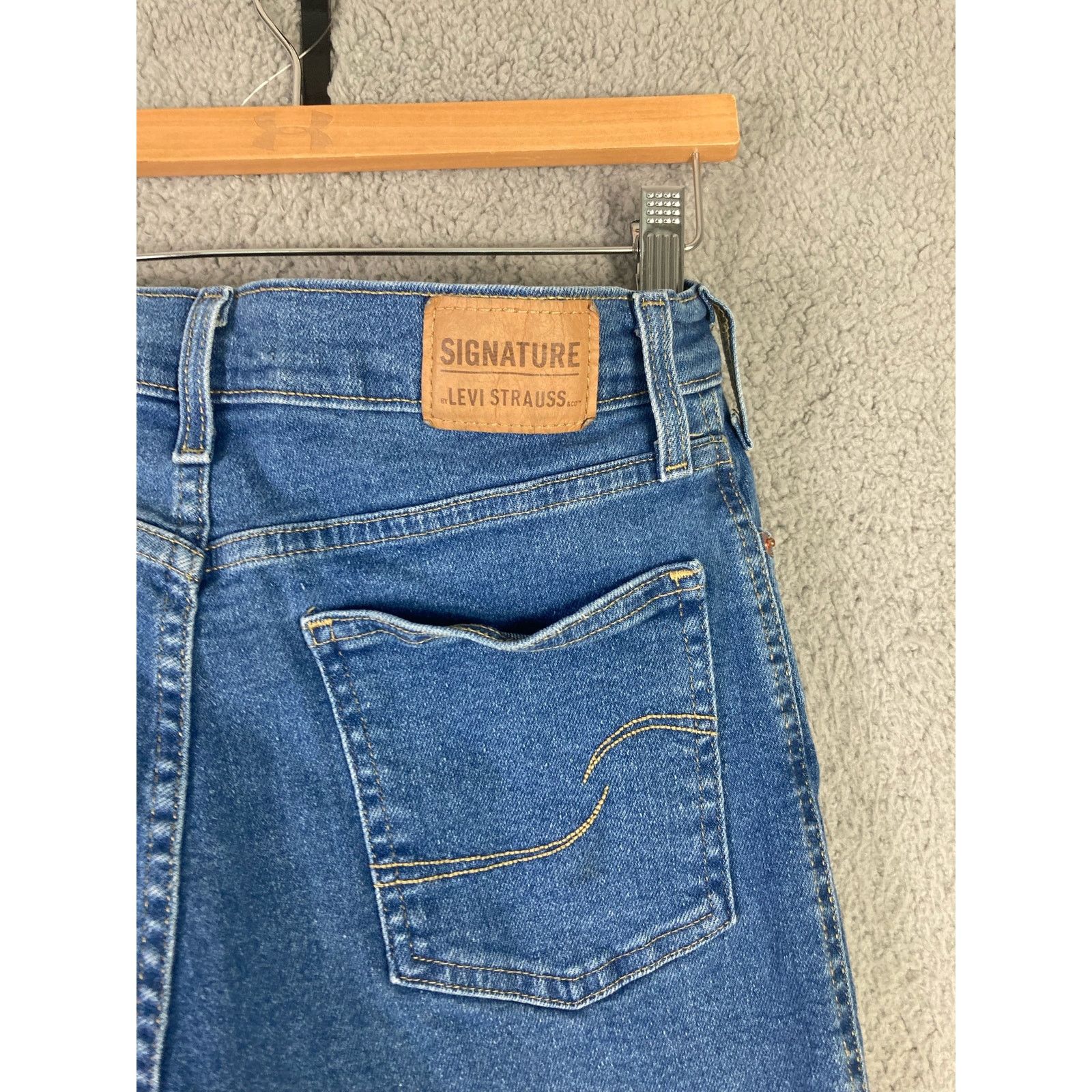 Levi's Levi's Women's High-Rise Distressed Straight Jeans Sz 7 Blue Size 27" / US 4 / IT 40 - 11 Thumbnail