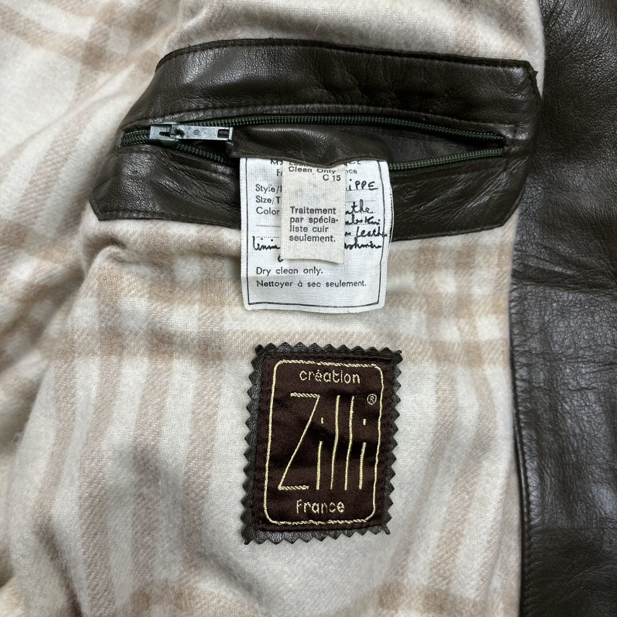 Zilli Vintage 90s Zilli philippe leather Jacket fur collar Size US M / EU 48-50 / 2 - 10 Thumbnail