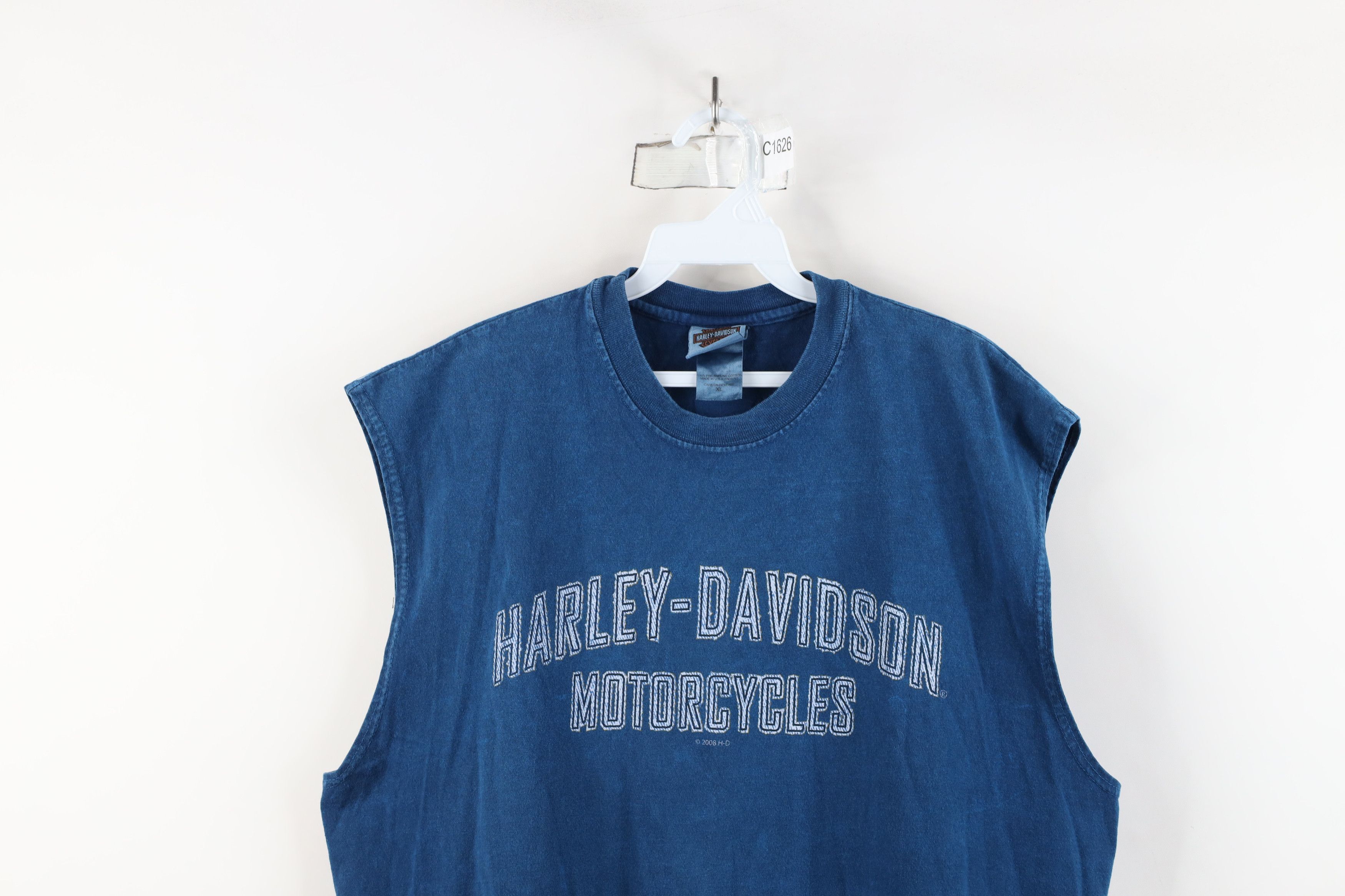 Harley Davidson × Vintage Vintage Y2K 2008 Harley Davidson Wash Sleeveless T-Shirt USA Size US XL / EU 56 / 4 - 2 Thumbnail