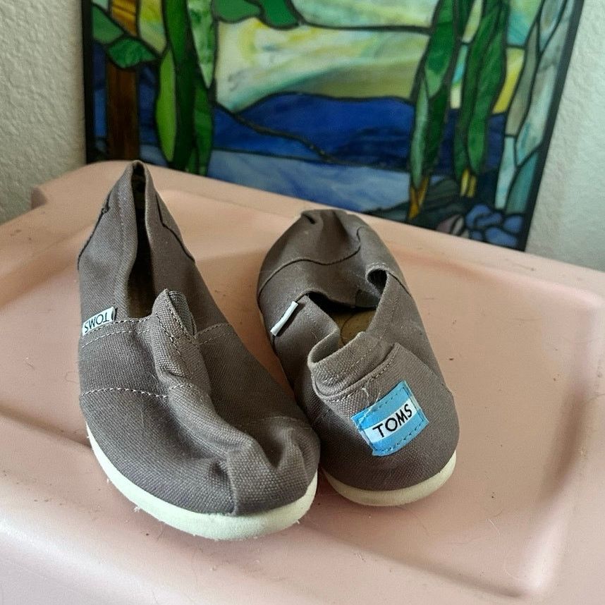 Toms toms grey beige slip on shoes Size US 8 / IT 38 - 3 Thumbnail
