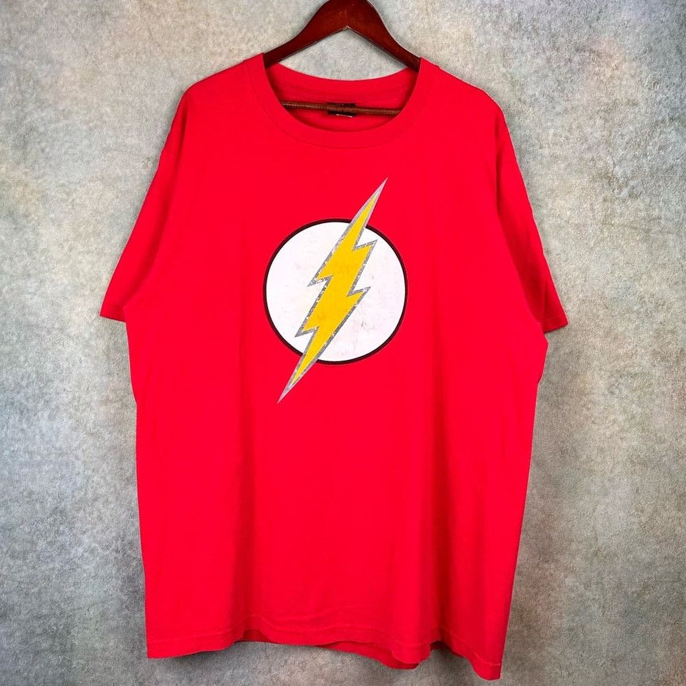 Changes × DC Comics × Vintage Vintage 90s The Flash Logo T Shirt XL DC Comics Red Retro Size US XL / EU 56 / 4 - 1 Thumbnail