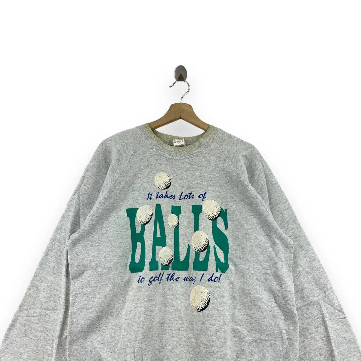Vintage Vintage 90’ TAKE A LOT OF BALLS Golf Dare Sweatshirt Size US XL / EU 56 / 4 - 2 Thumbnail