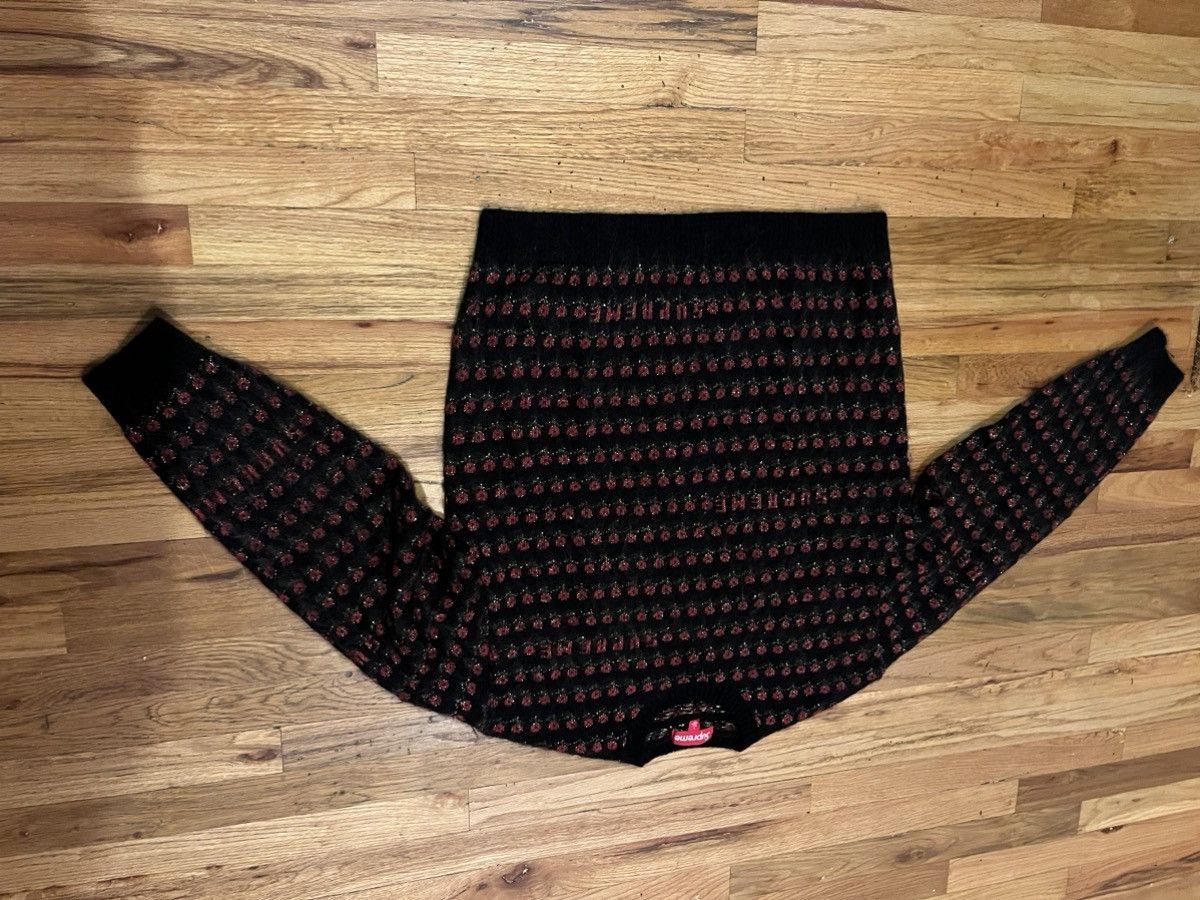 Supreme Supreme flowers metallic sweater black Size US L / EU 52-54 / 3 - 4 Thumbnail