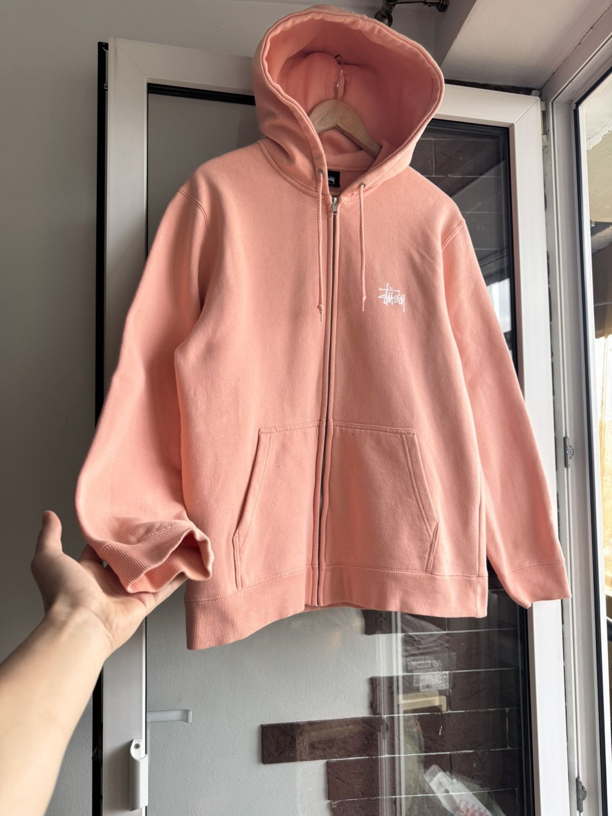 Stussy Stussy peach zip hoodie 00,s Size US L / EU 52-54 / 3 - 9 Thumbnail