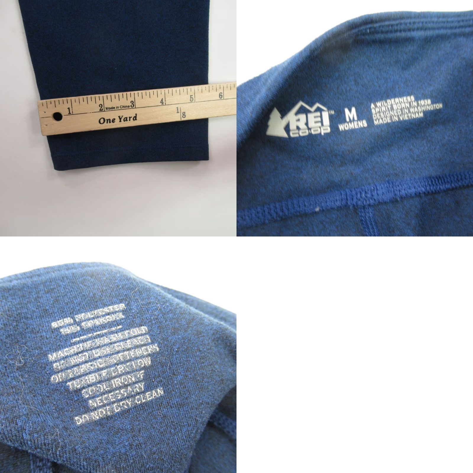 Vintage REI Leggings Womens Medium Blue Stretch Lightweight Yoga Running Outdoors Size 28" / US 6 / IT 42 - 8 Thumbnail