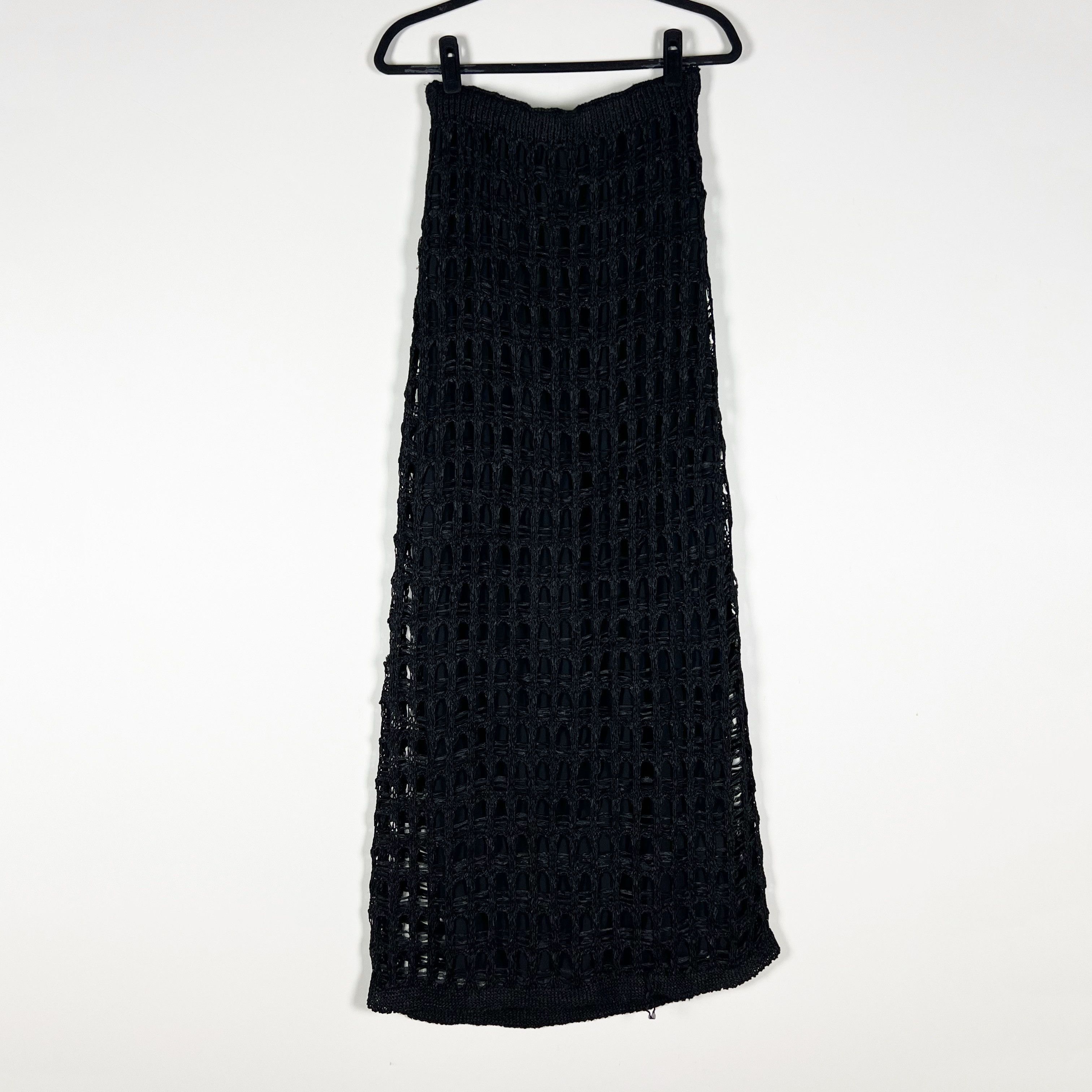 Zara NEW Zara Raffia Crochet Knit Fish Net Mid Size 28" / US 6 / IT 42 - 1 Thumbnail