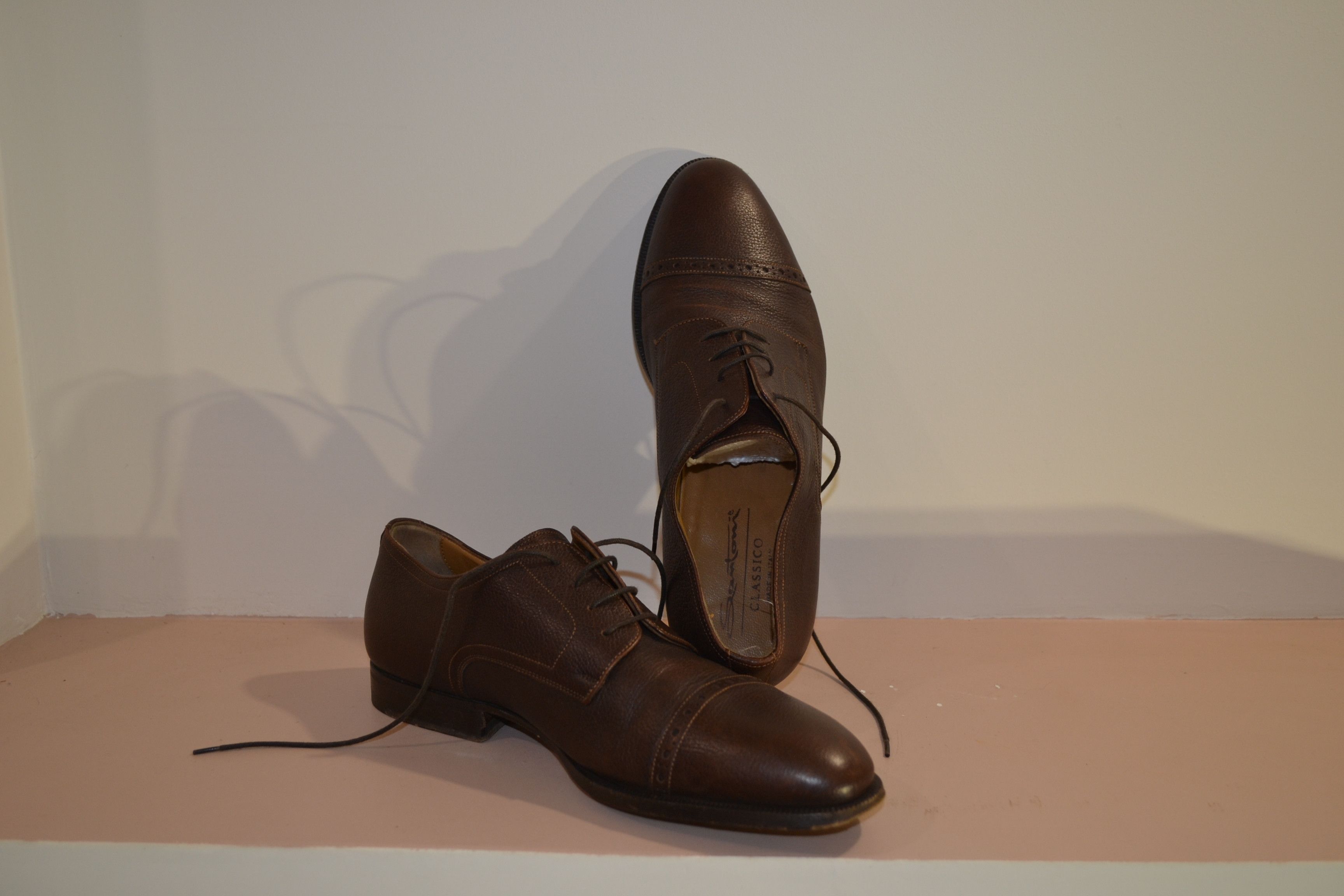 Santoni Santoni Classico Vero Cuoio Italian Cap Toe Oxford Shoes Size US 7.5 / EU 40-41 - 2 Thumbnail