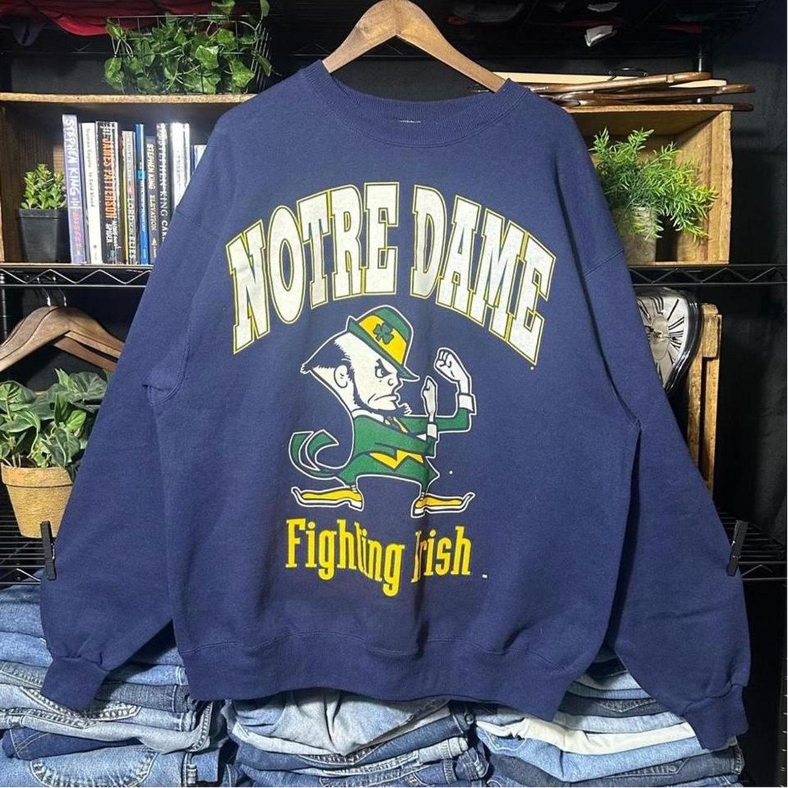 Hanes Vintage 90s Notre Dame Fighting Irish Crewneck Sweatshirt Size US XXL / EU 58 / 5 - 1 Thumbnail
