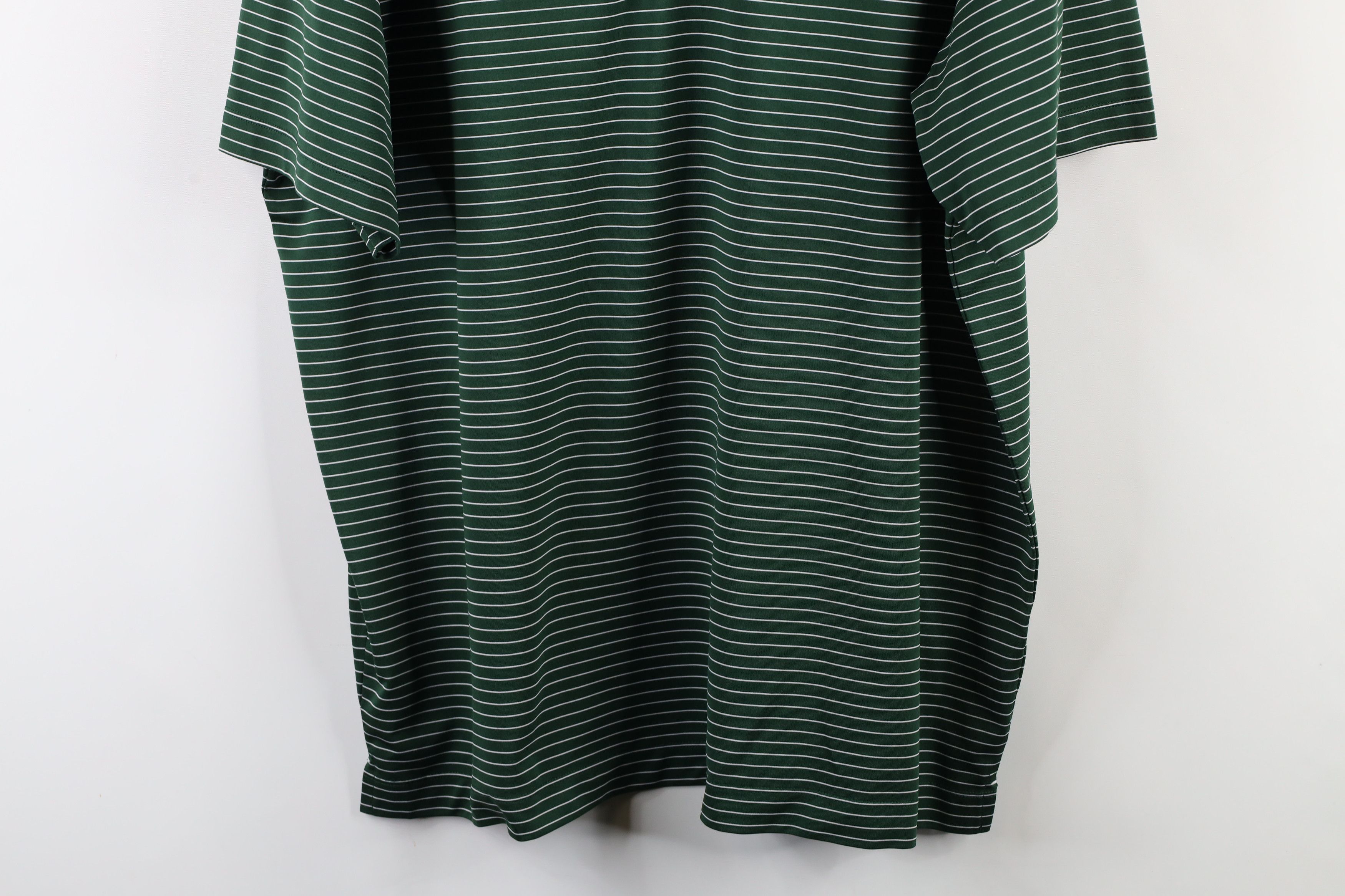 Nike × Vintage Nike Michigan State University Striped Golf Polo Shirt Green Size US XL / EU 56 / 4 - 3 Thumbnail