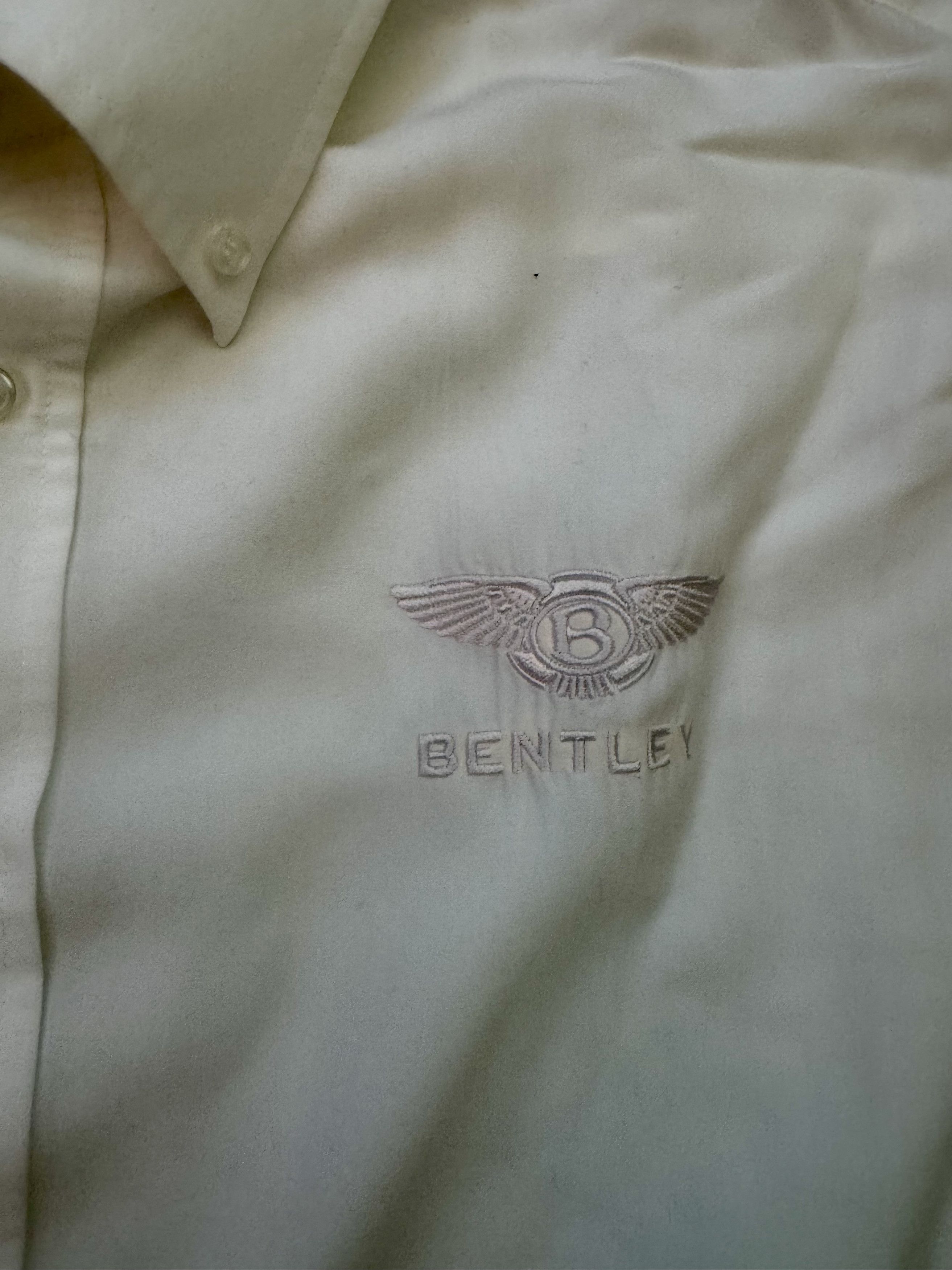 Bentley BENTLEY EMBROIDERED IMPRINT LOGO SILK BUTTON UP SHORT SLEEVE Size US XXL / EU 58 / 5 - 3 Thumbnail