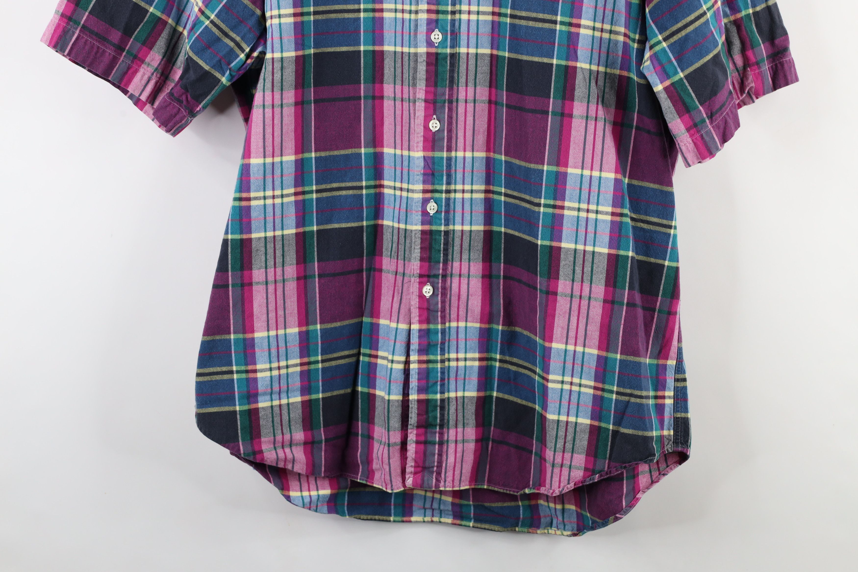 Polo Ralph Lauren Vintage 90s Ralph Lauren Plaid Short Sleeve Button Shirt Size US L / EU 52-54 / 3 - 3 Thumbnail
