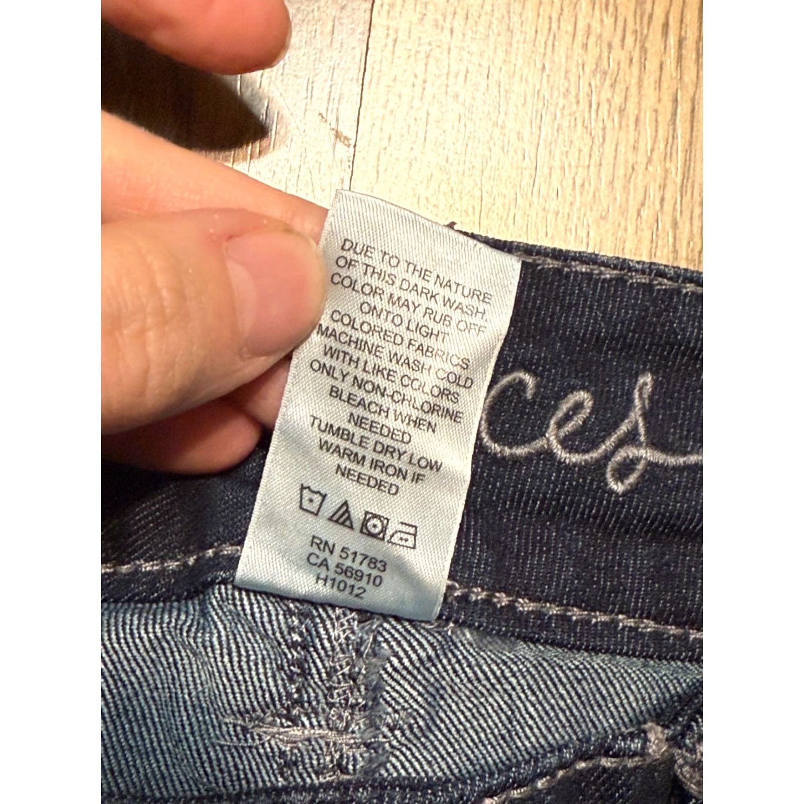 Vintage Maurices Jeans Women's 14 Short Blue Denim Straight Leg Dark Wash, 5-Pocket Size 36" / US 14 / IT 50 - 5 Thumbnail