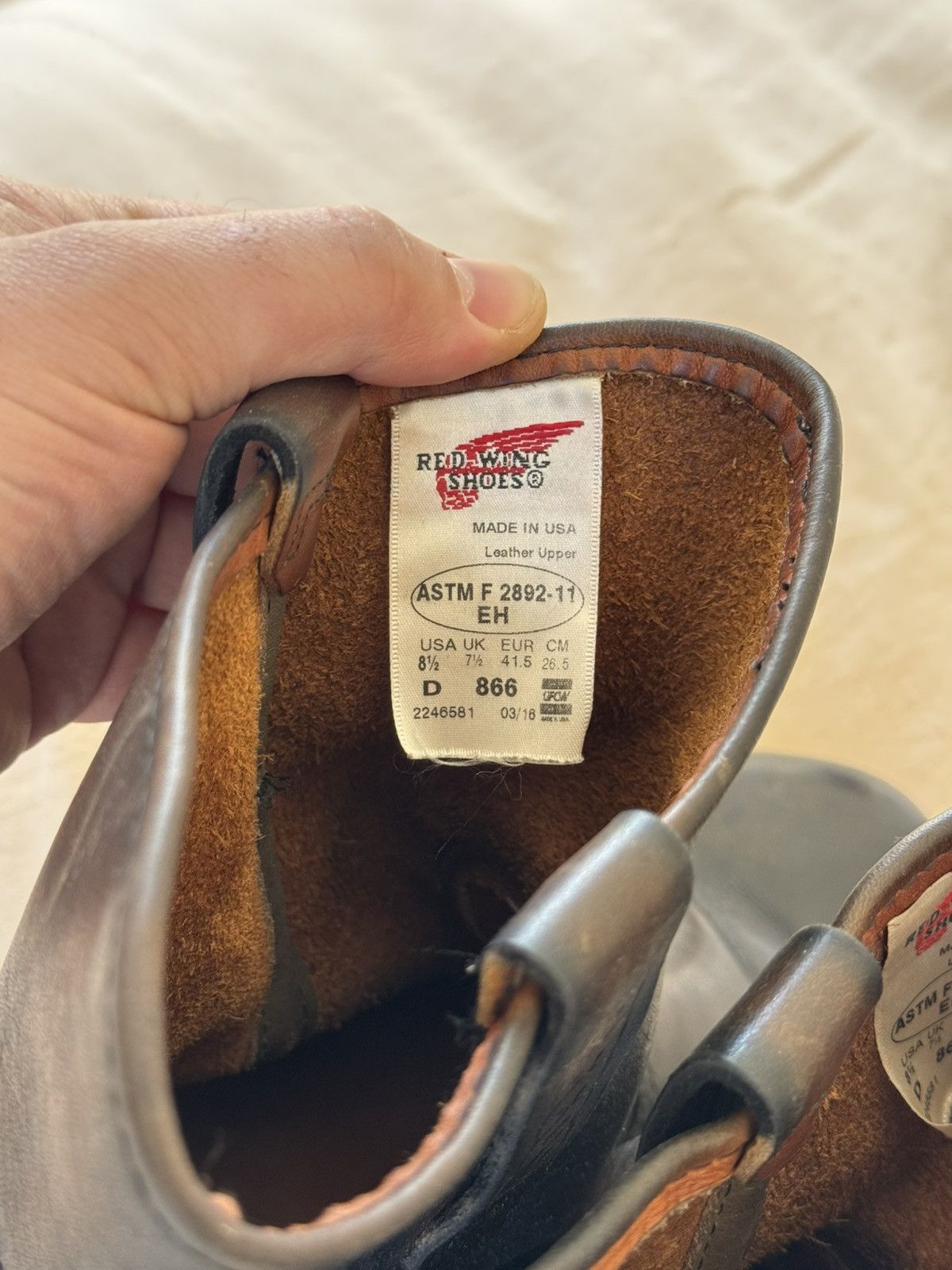 Red Wing Red Wing Pecos 866 DISCONTINUED Boots Men's 8.5 D Black Size US 8.5 / EU 41-42 - 4 Thumbnail