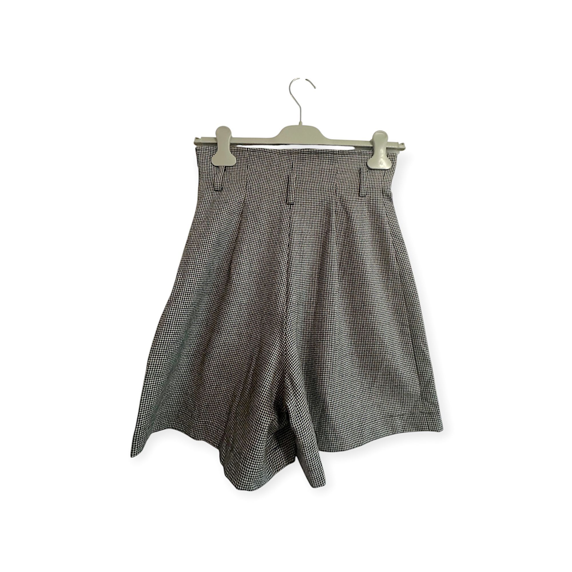 Comme des Garcons COMME DES GARÇONS Tricot Black/White Houndstooth Wool Short Size 25" / US 0 / IT 36 - 2 Thumbnail