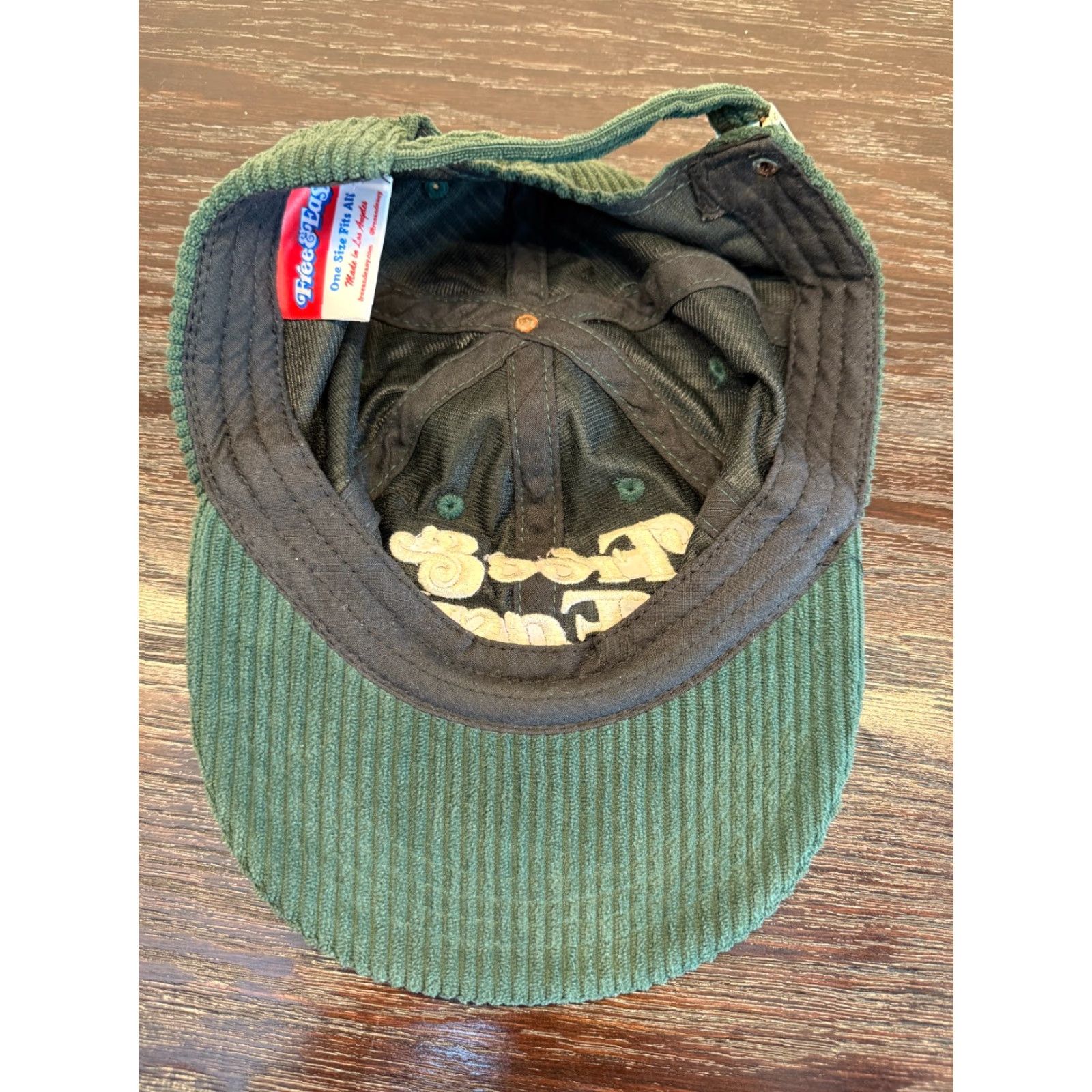 Free & Easy FREE & EASY Men's Green Corduroy Strapback Cap Adjustable Skate Surf Retro Classic Sports Size ONE SIZE - 7 Thumbnail