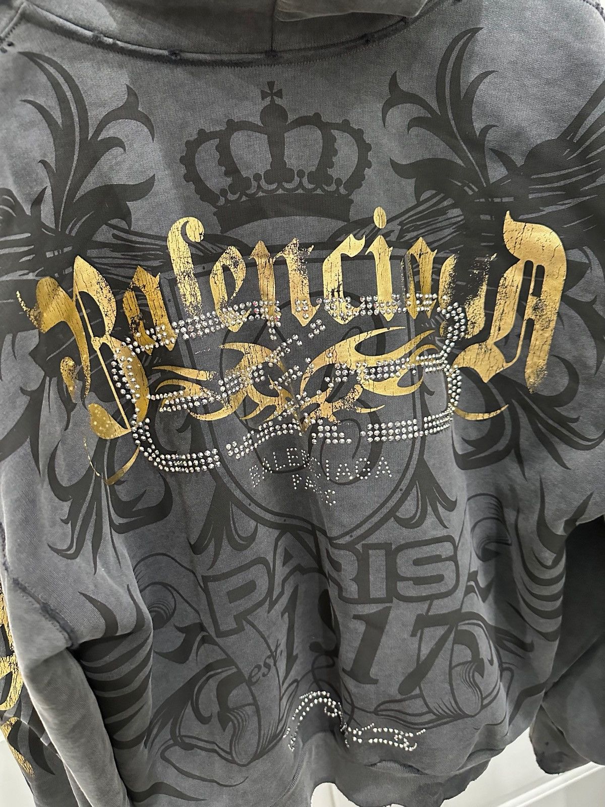 Balenciaga Balenciaga Tacky Gold Zip Hoodie Size US XL / EU 56 / 4 - 4 Thumbnail