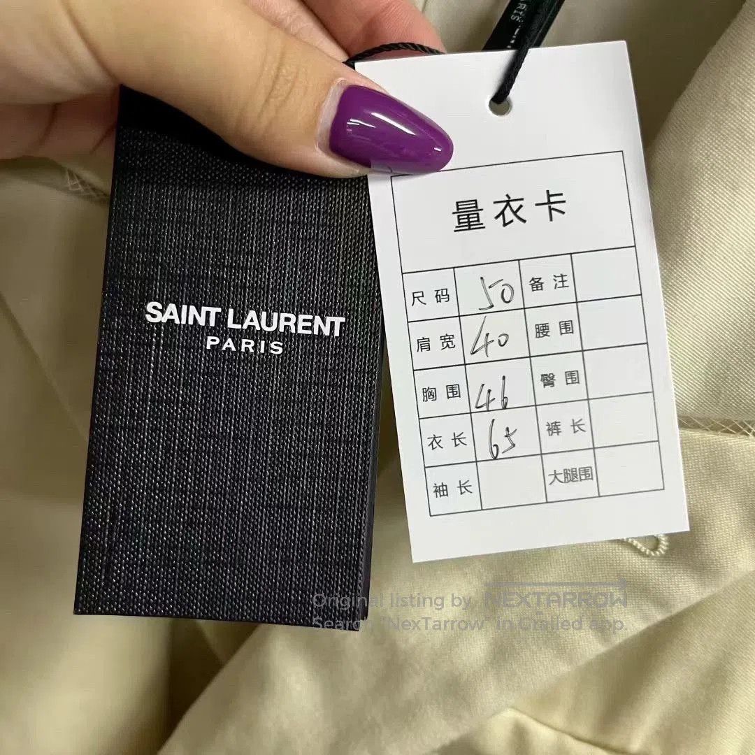 Saint Laurent Paris saint laurent cream tailored blazer jacket. Size US L / EU 52-54 / 3 - 5 Thumbnail