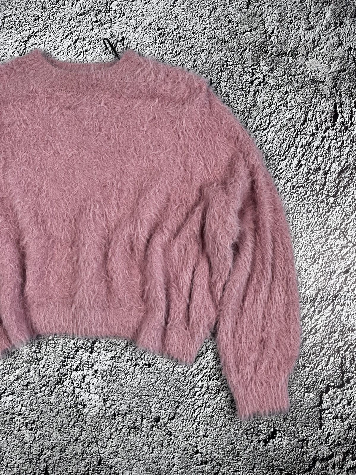Vintage Vintage Y2K pink fuzzy faux mohair sweater streetwear Size L / US 10 / IT 46 - 3 Thumbnail